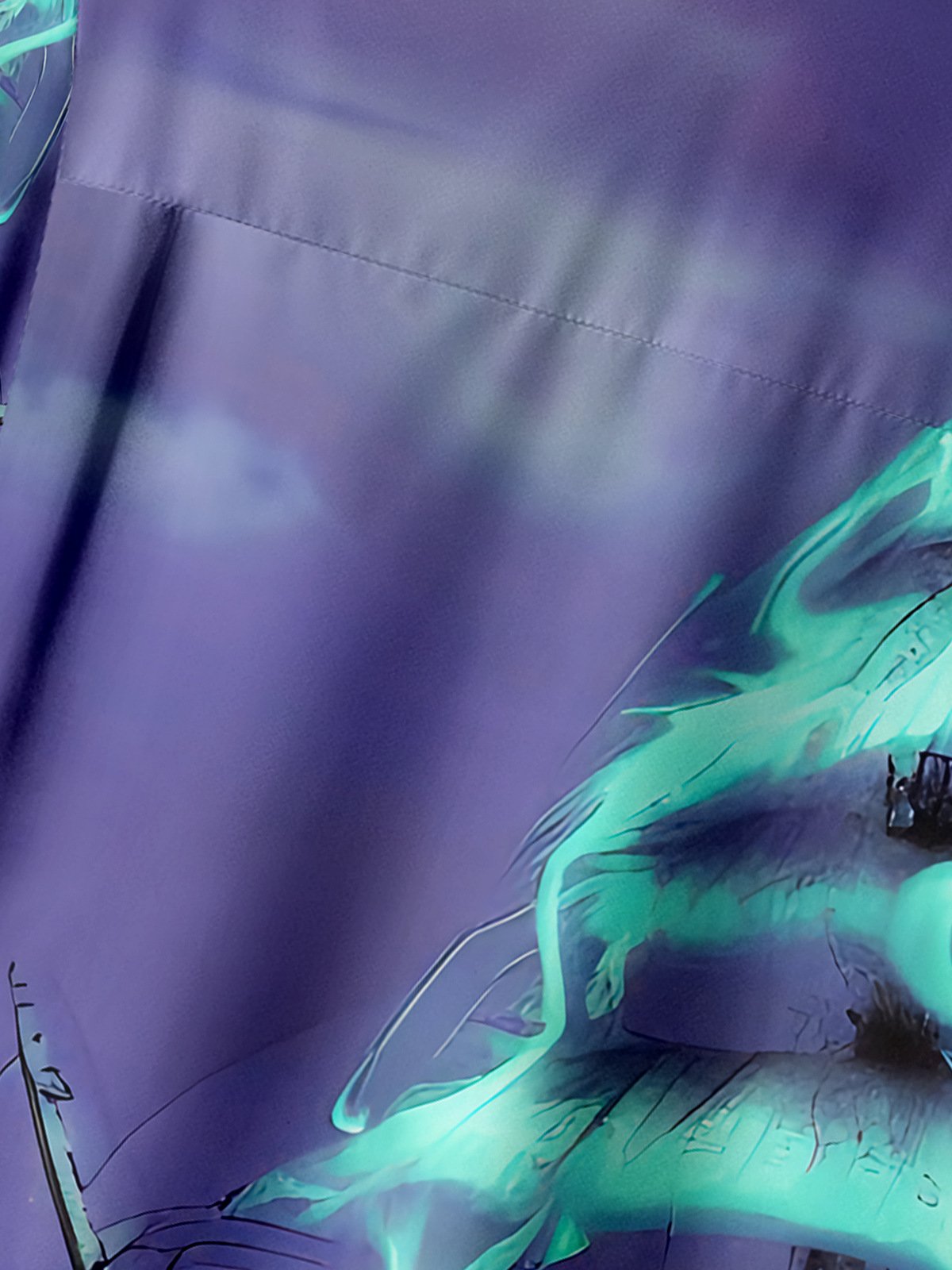 Halloween Ghost Ship Chest Pocket Short Sleeve Hawaiian Shirt