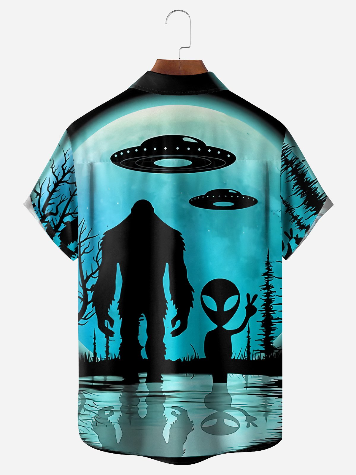 Hardaddy  Alien Chest Pocket Short Sleeve Shirt