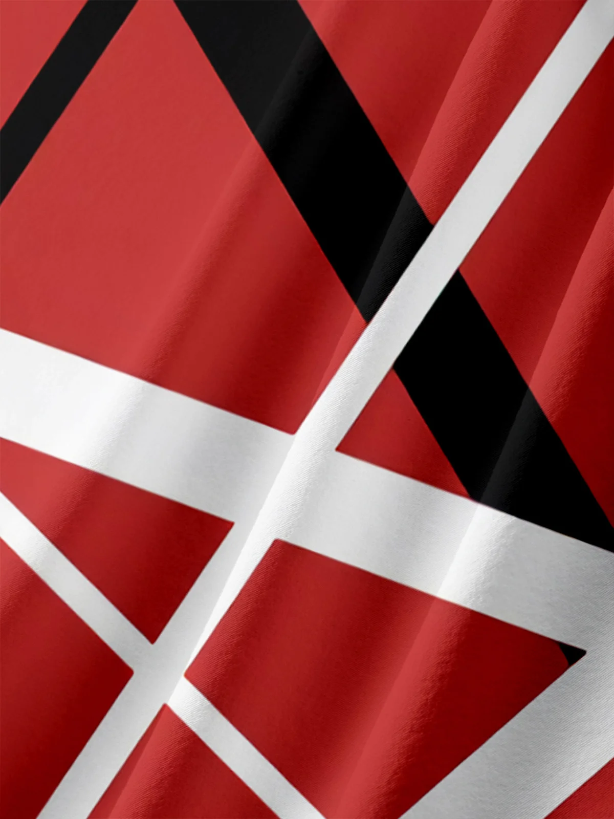 Hardaddy Geometric Lines Chest Pocket Short Sleeve Casual Shirt