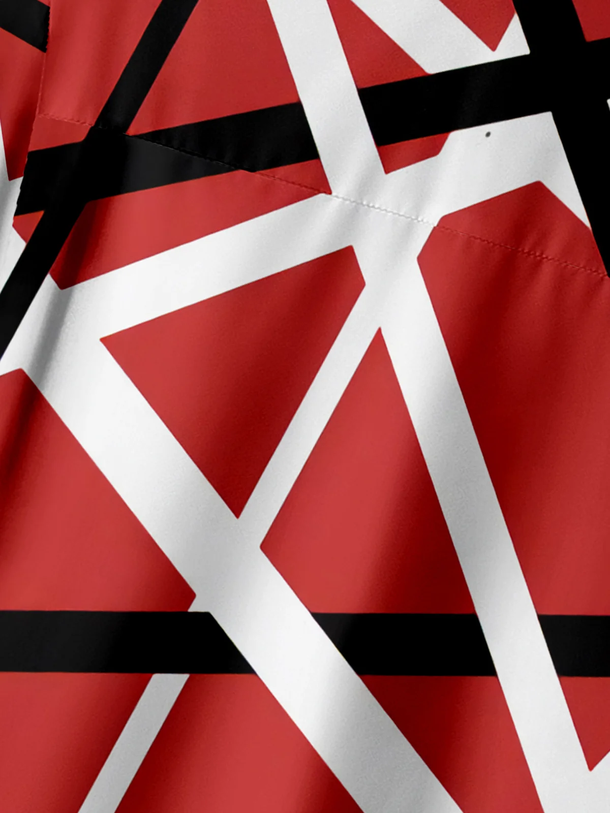 Hardaddy Geometric Lines Chest Pocket Short Sleeve Casual Shirt