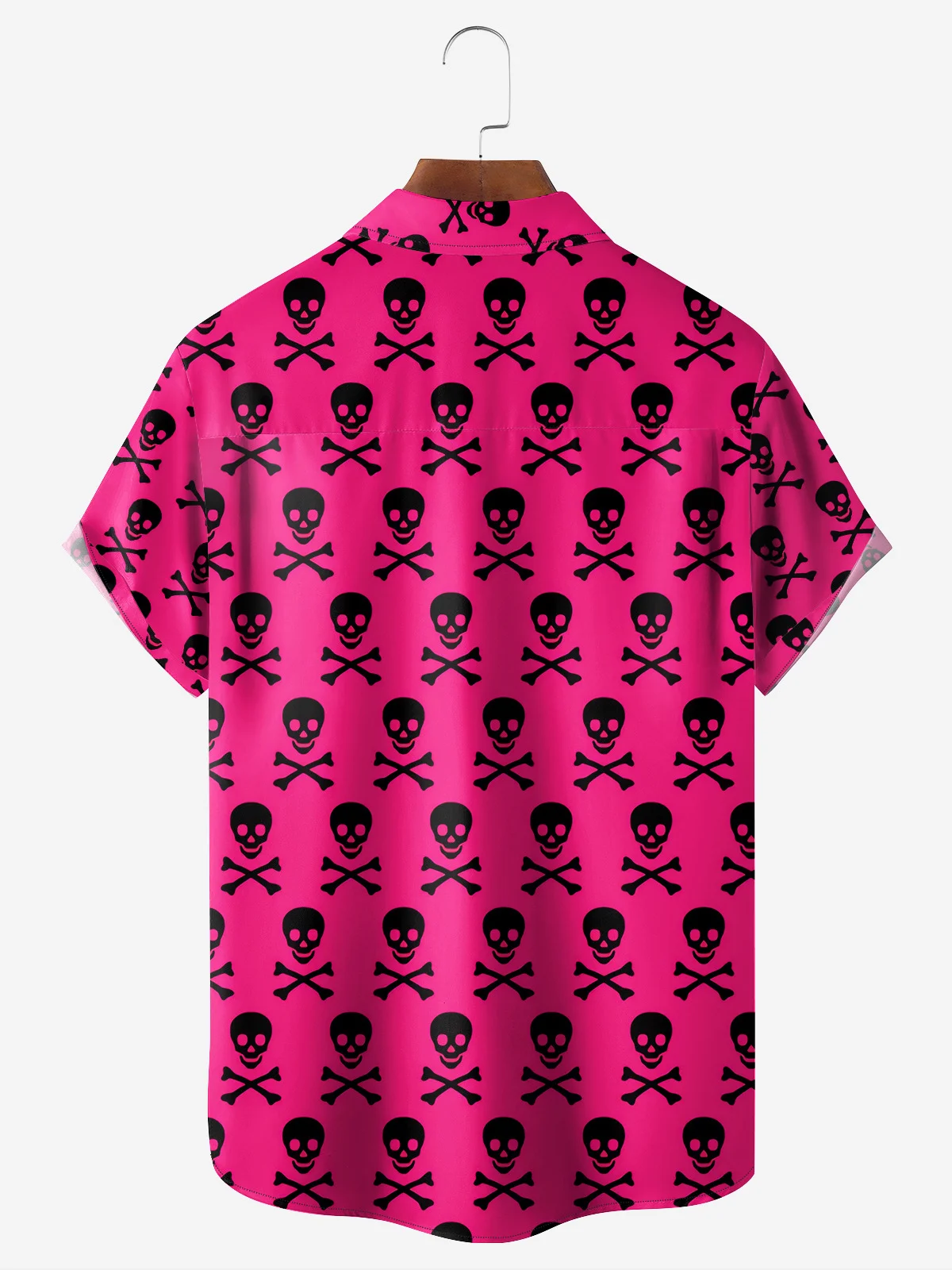 Hardaddy Funky Skull Chest Pocket Short Sleeve Hawaiian Shirt