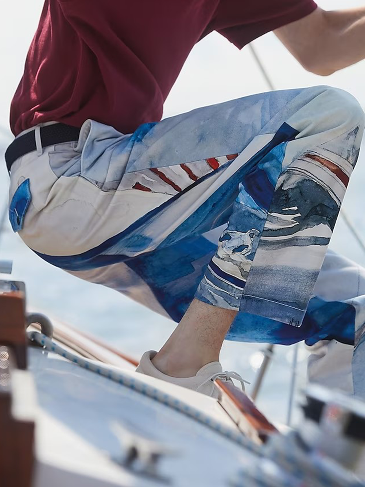 Hardaddy Abstract Print Casual Pants