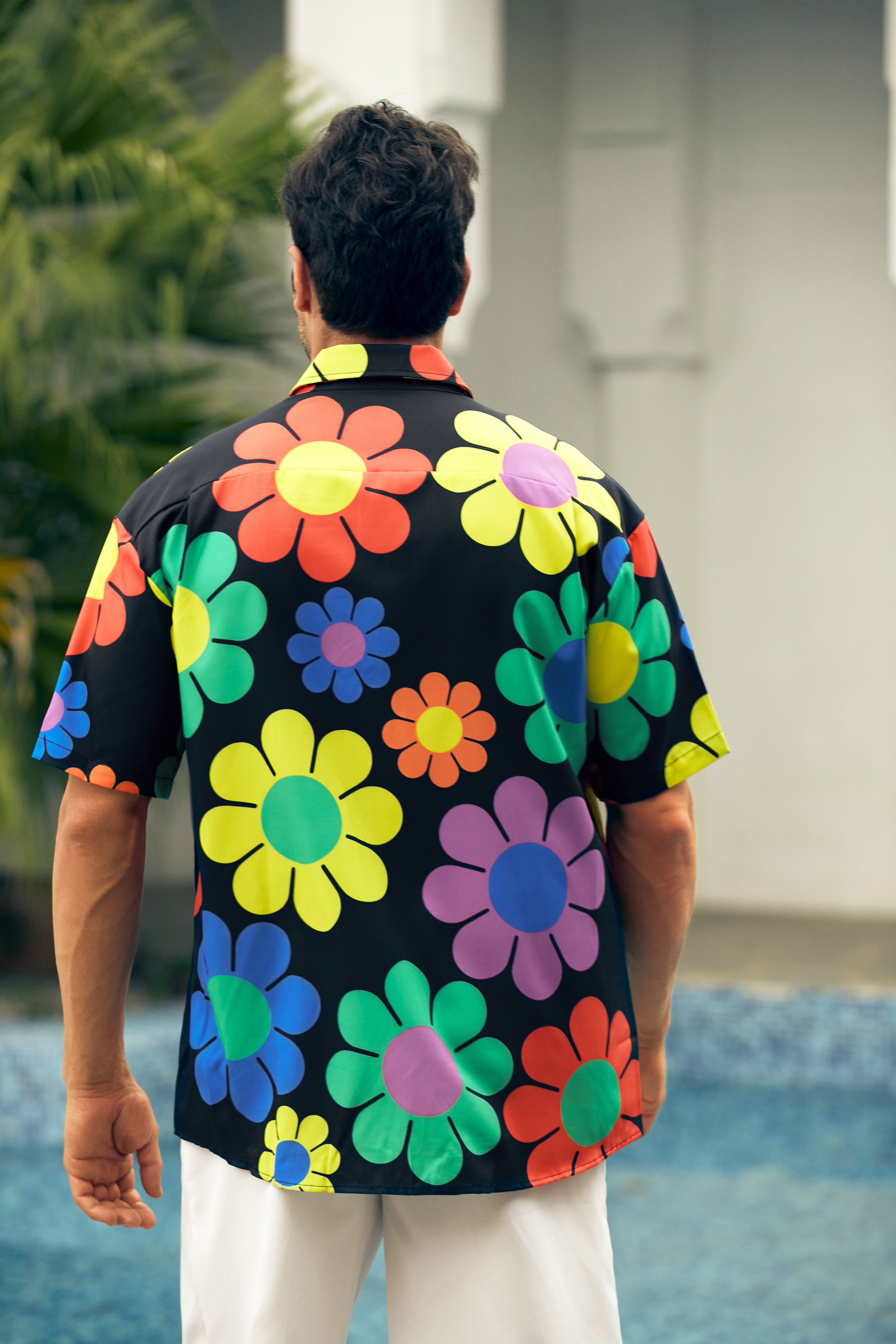 Hardaddy Flowers Chest Pocket Short Sleeve Hawaiian Shirt