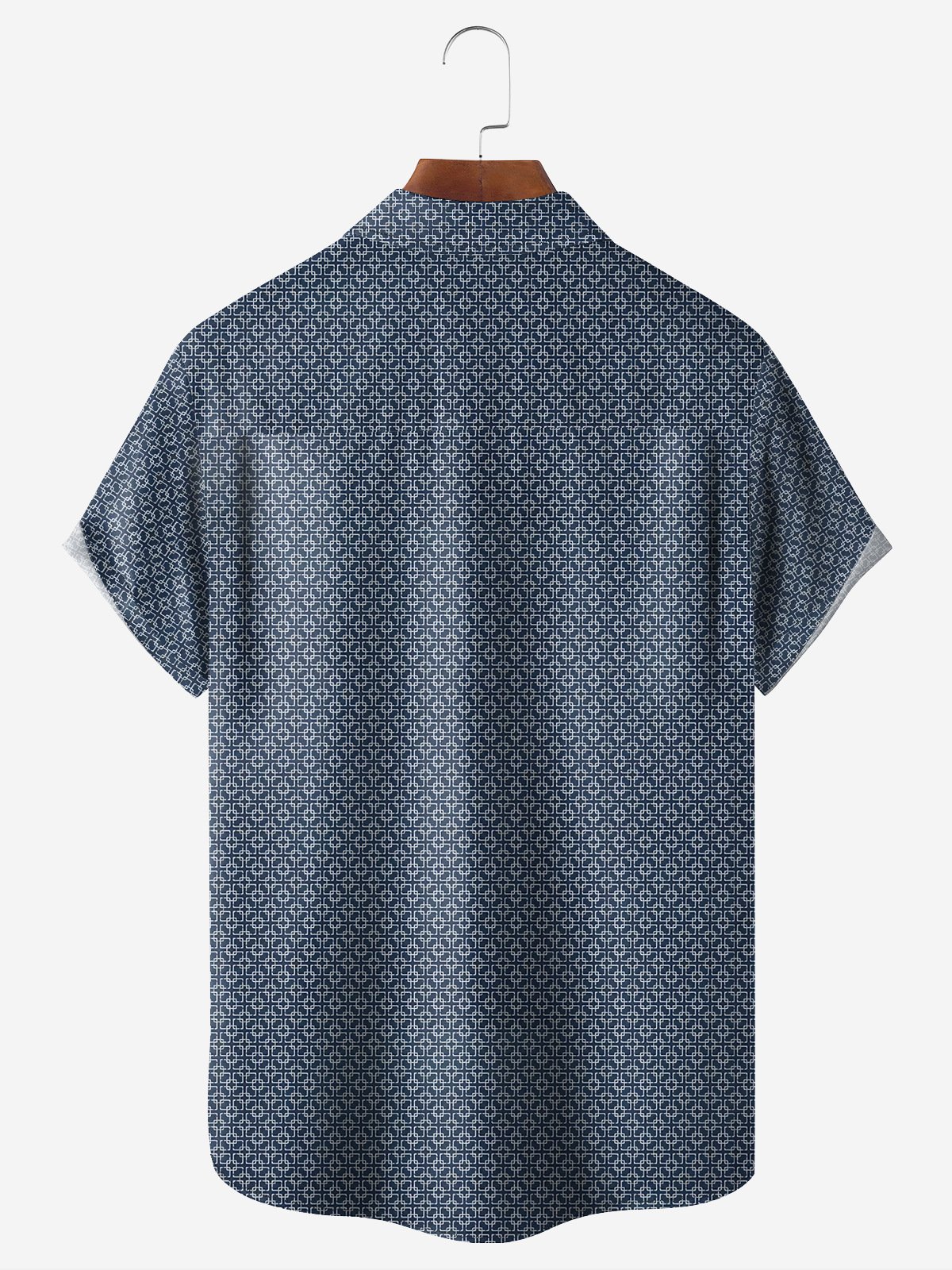 Hardaddy Abstract Pattern Chest Pocket Short Sleeve Casual Shirt
