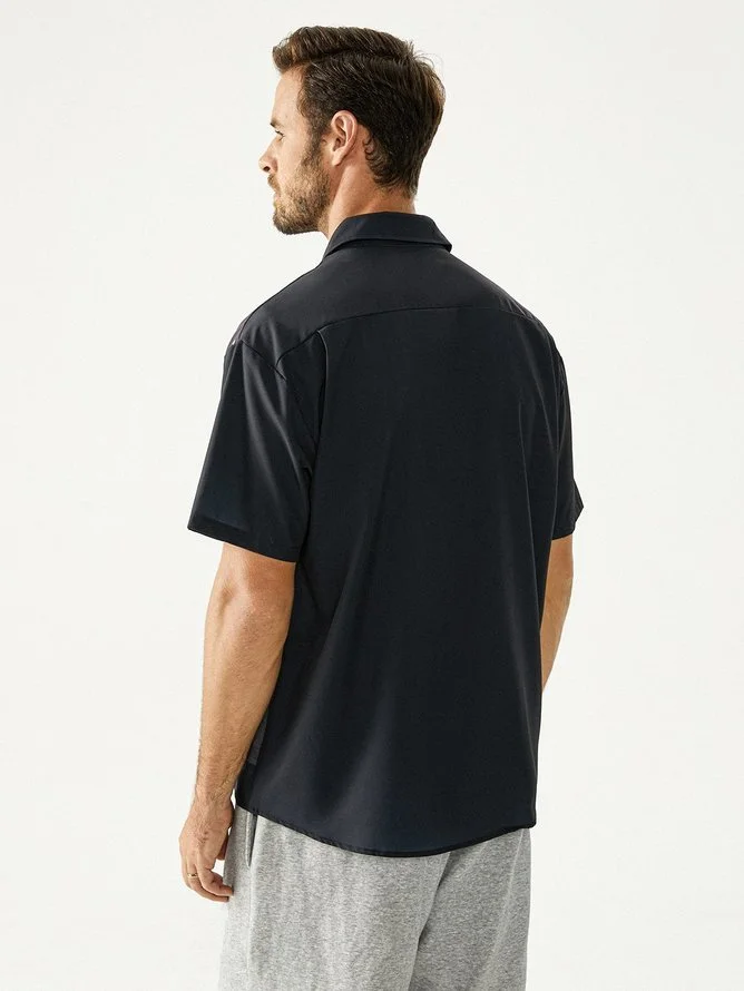Hardaddy Flamingo Beer Chest Pocket Short Sleeve Bowling Shirt