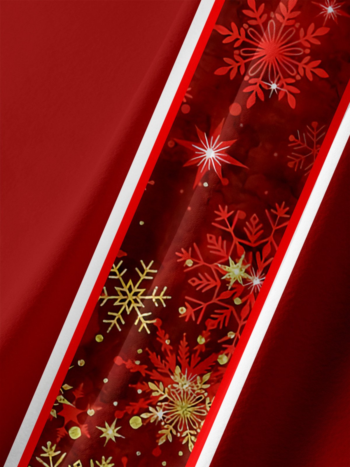 Hardaddy Christmas Gradient Snow Chest Pocket Short Sleeve Hawaiian Shirt