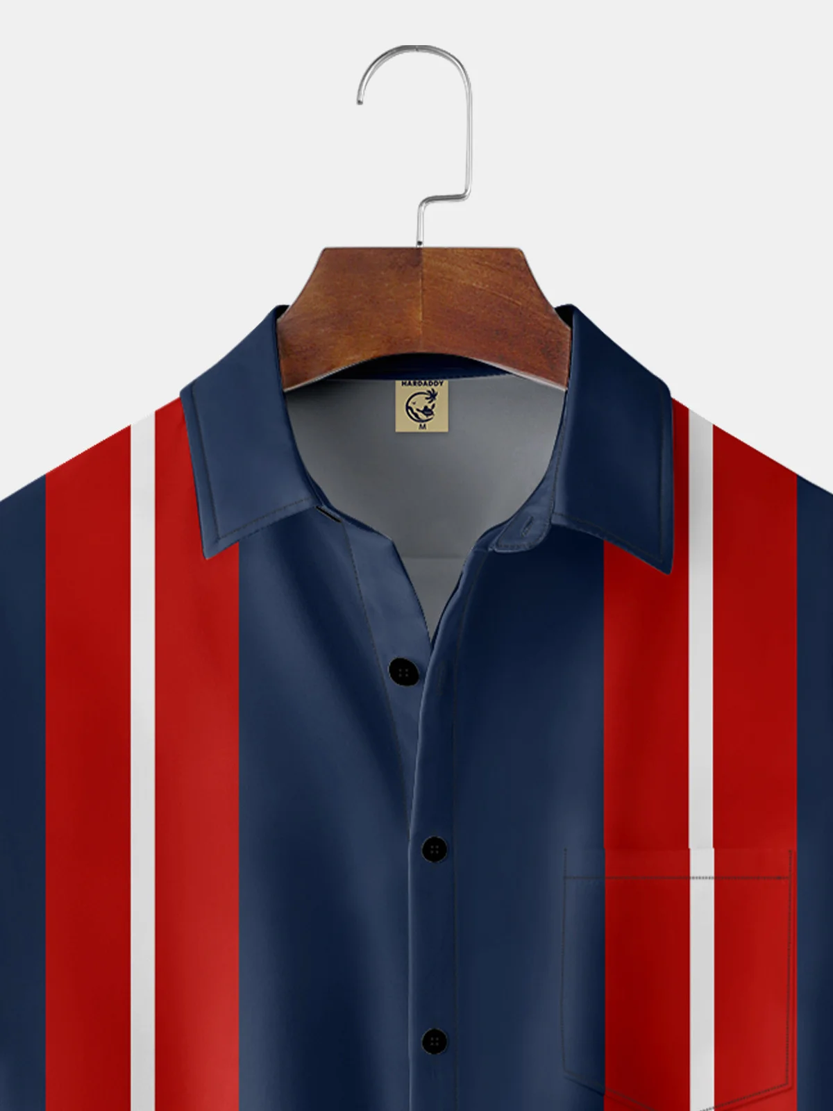 Hardaddy Football Chest Pocket Short Sleeve Bowling Shirt