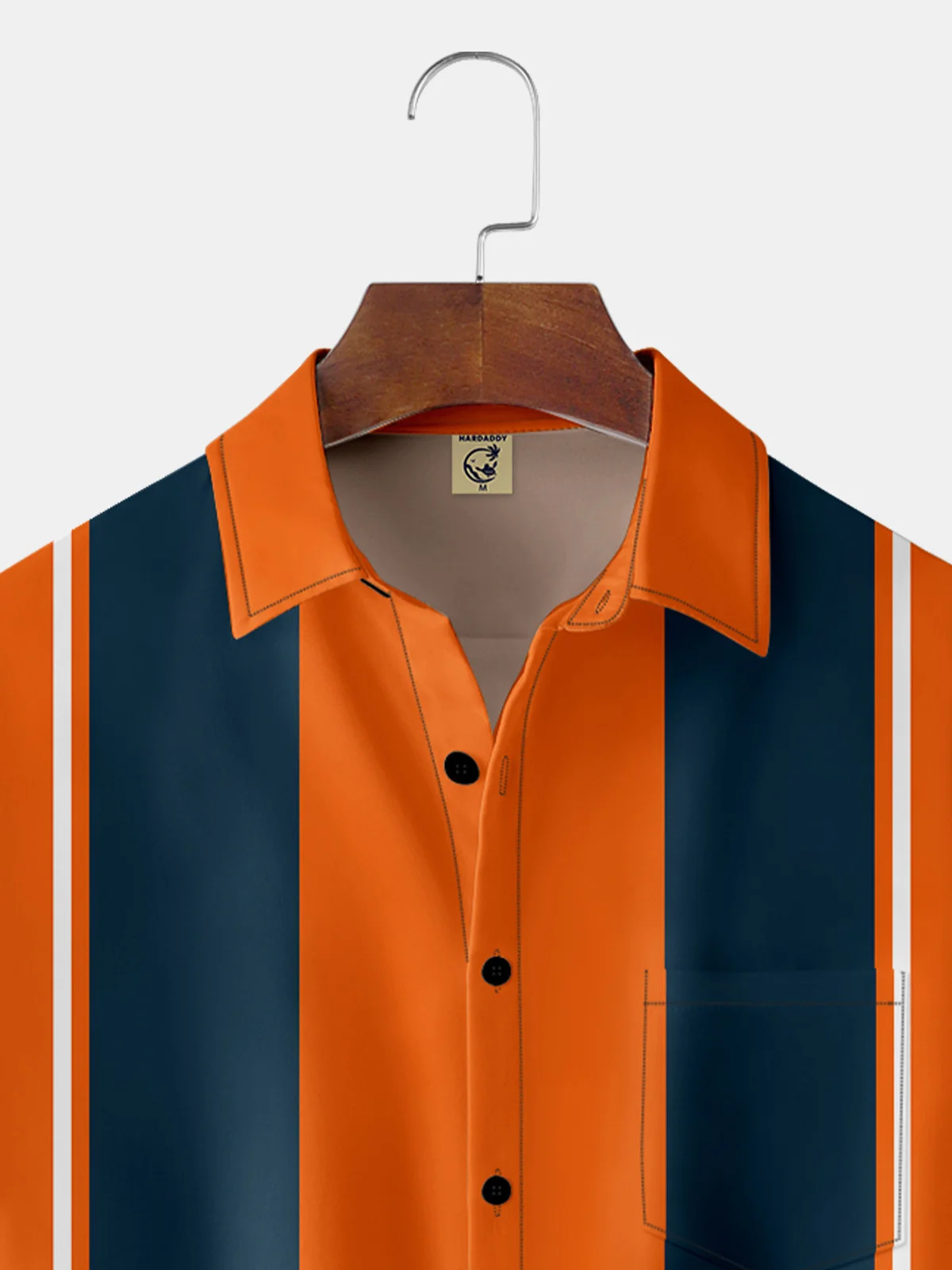 Hardaddy Football Chest Pocket Short Sleeve Bowling Shirt