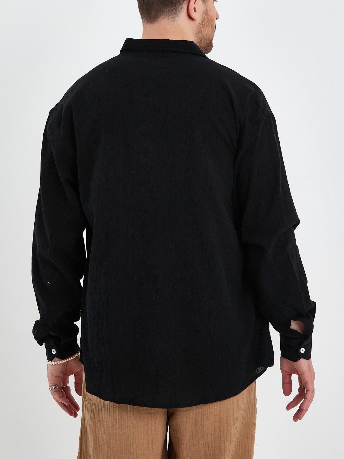 Hardaddy Cotton Sailfish Print Long Sleeve Casual Shirt