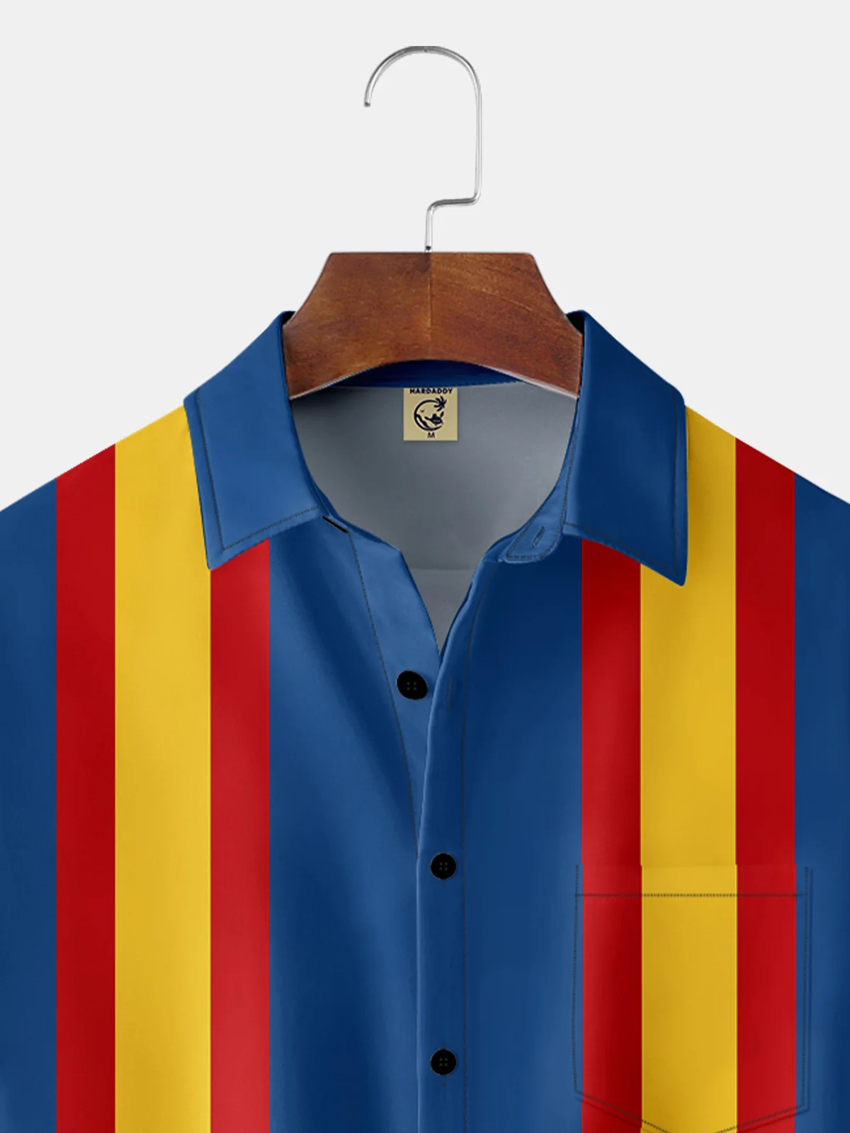 Hardaddy Football Chest Pocket Short Sleeve Bowling Shirt