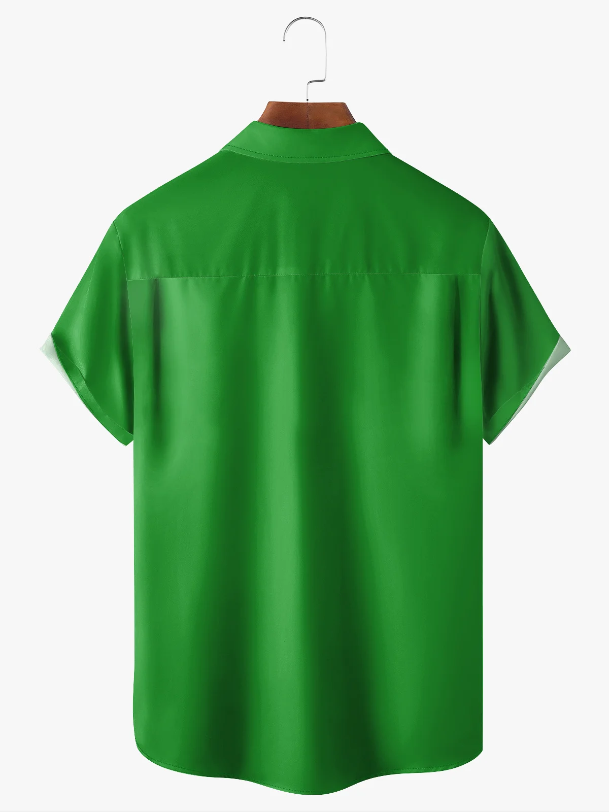 Hardaddy Hawaiian Button Up Shirt for Men Green St. Patrick's Day Lucky Clover Shamrock Regular Fit Short Sleeve Bowling Shirt St Paddy's Day Shirt