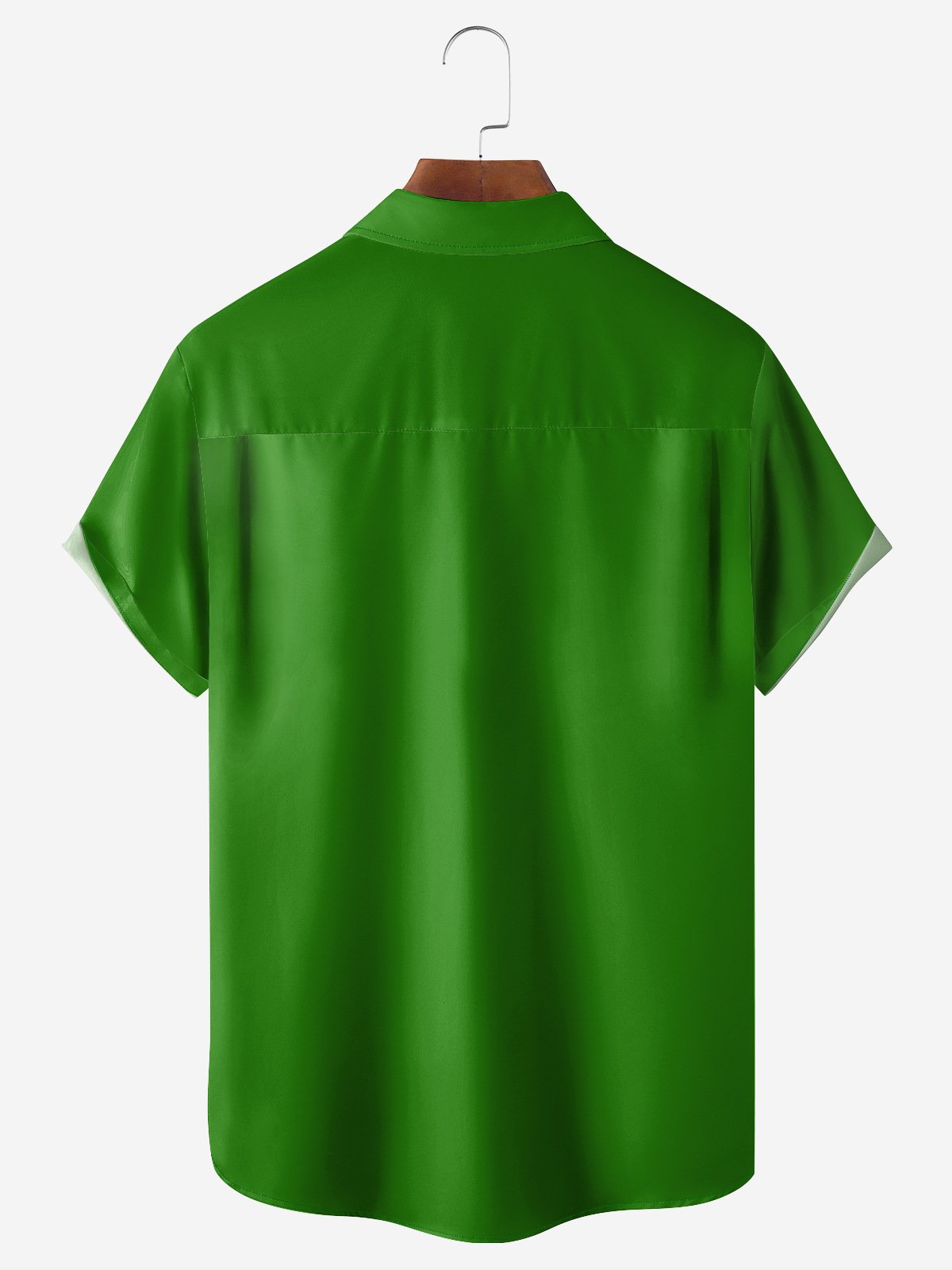 Hardaddy Hawaiian Button Up Shirt for Men Green And Black St. Patrick's Day Clover Wine Regular Fit Short Sleeve Bowling Shirt St Paddy's Day Shirt