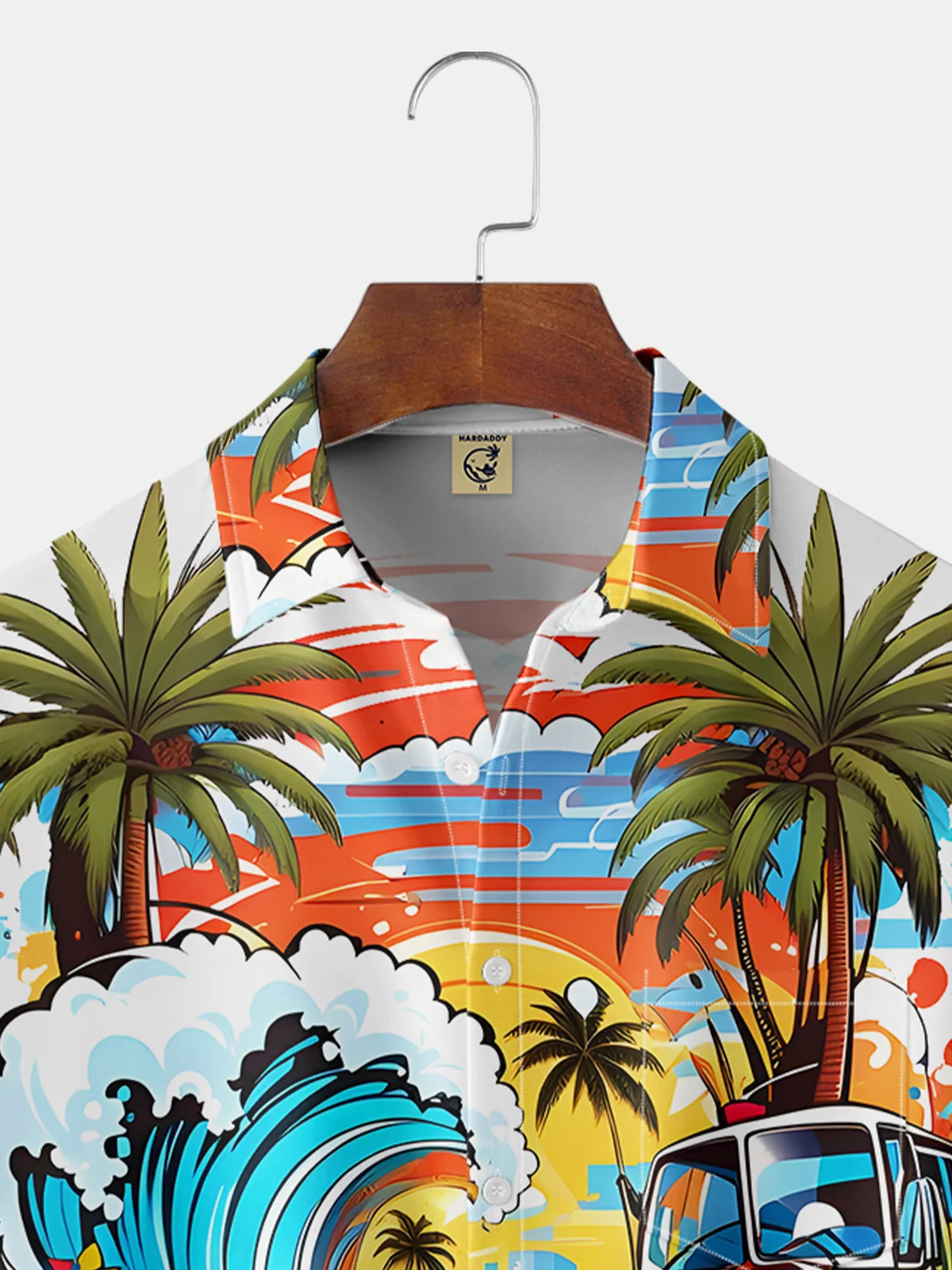 Hardaddy Beach Party Chest Pocket Short Sleeve Hawaiian Shirt