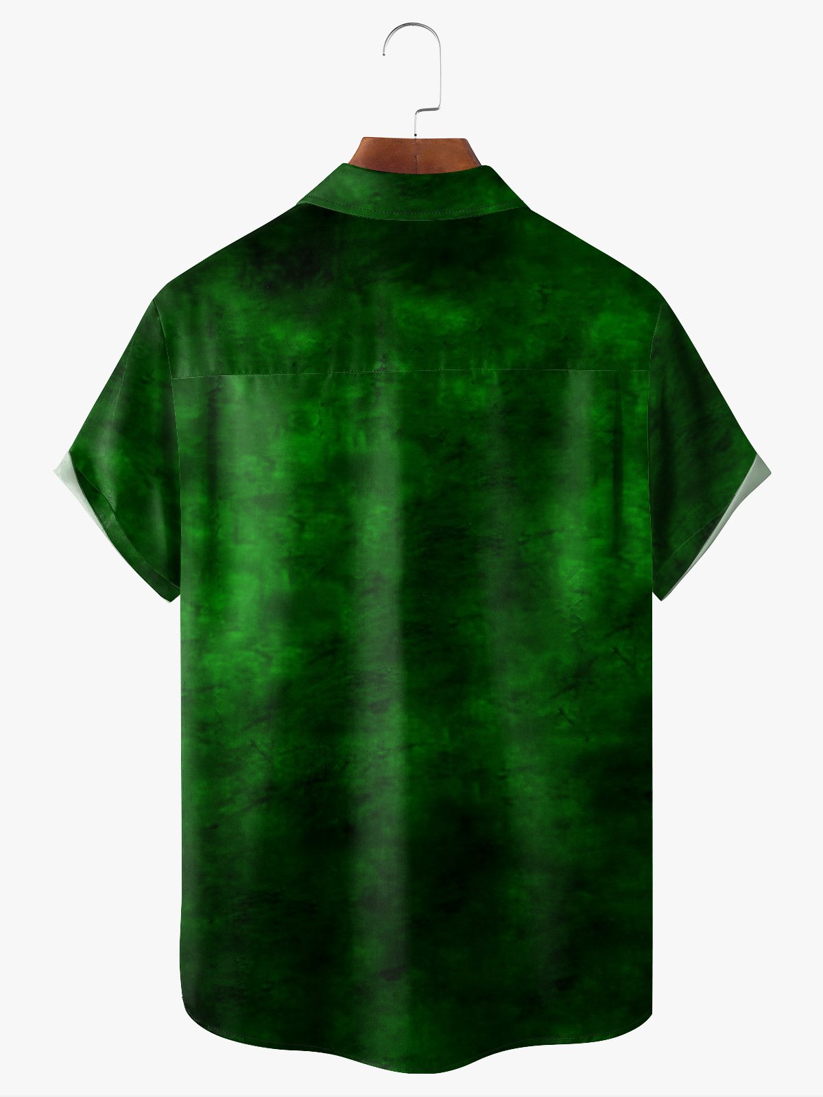 Hardaddy Hawaiian Button Up Shirt for Men Green St. Patrick's Day Lucky Clover Regular Fit Short Sleeve Shirt St Paddy's Day Shirt