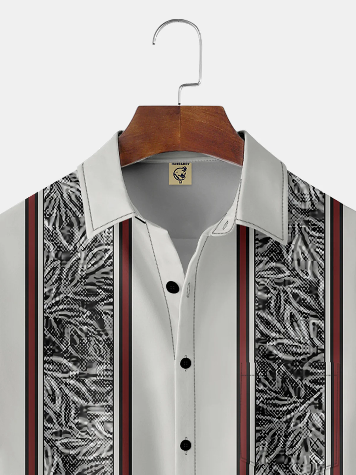Hardaddy Geometry Chest Pocket Short Sleeve Bowling Shirt