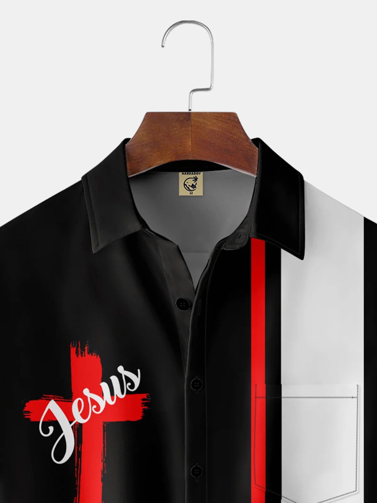 Easter Cross Chest Pocket Short Sleeve Shirt