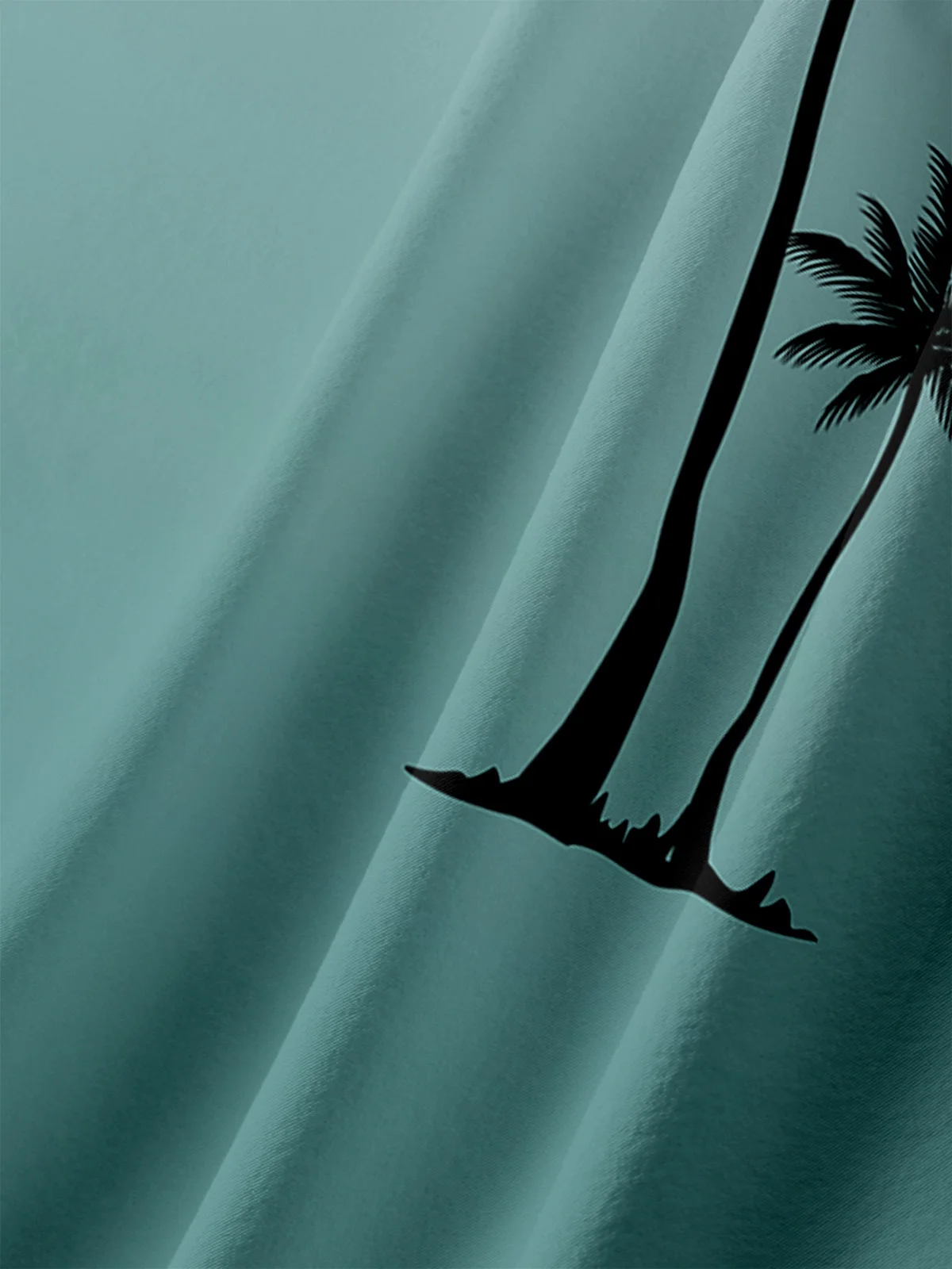 Hardaddy Gradient Coconut Tree Chest Pocket Short Sleeve Shirt