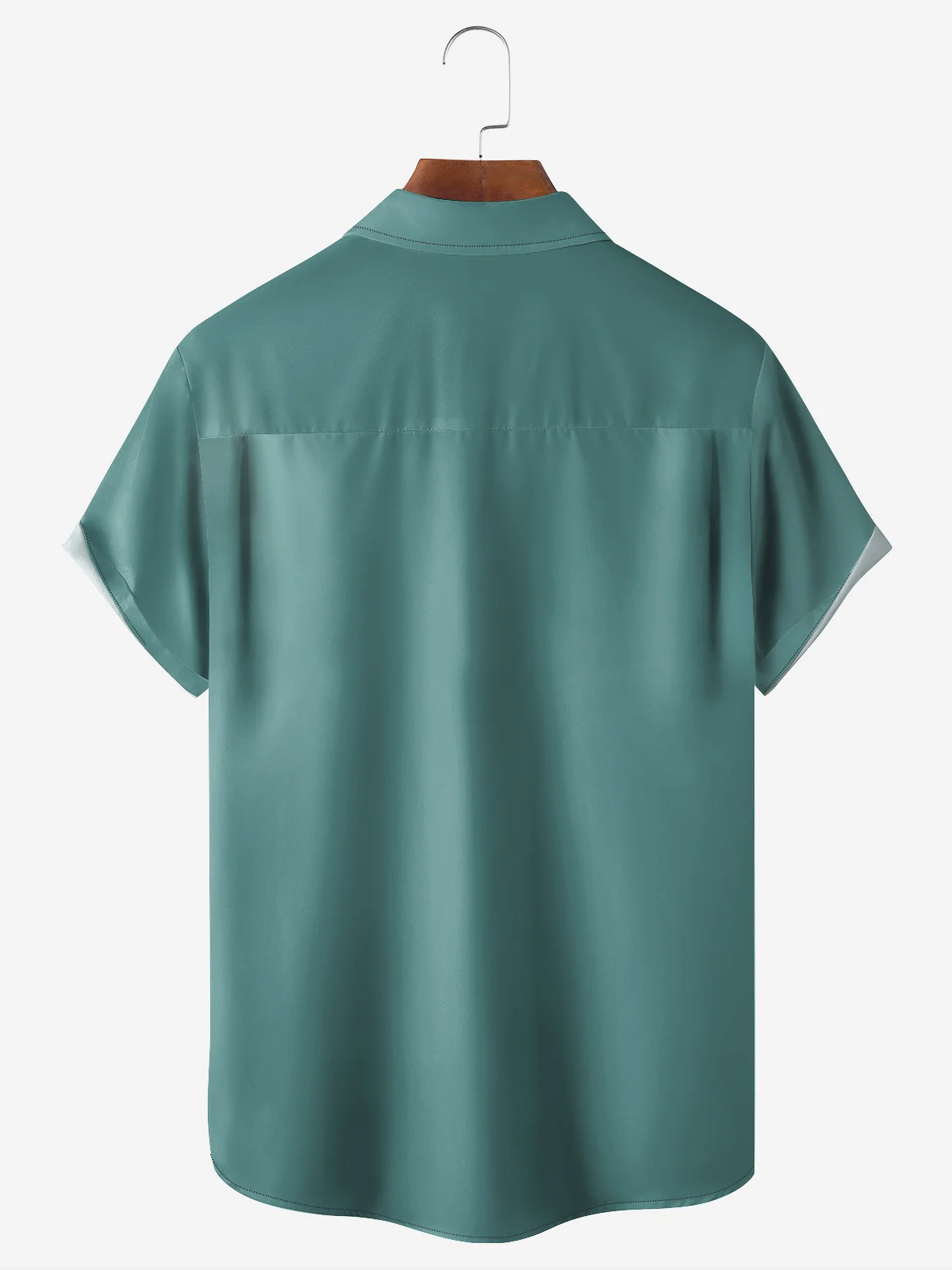 Hardaddy Gradient Coconut Tree Chest Pocket Short Sleeve Shirt