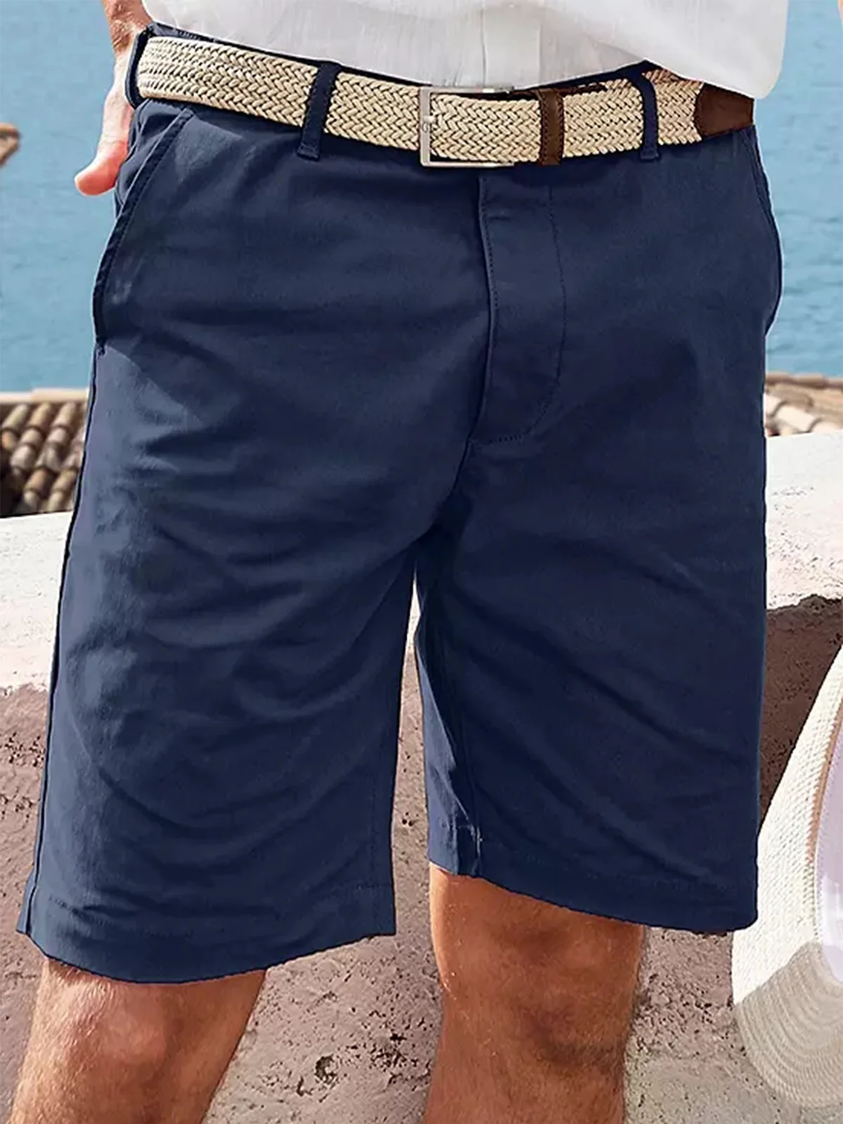Hardaddy Plain Cotton Casual Chino Shorts