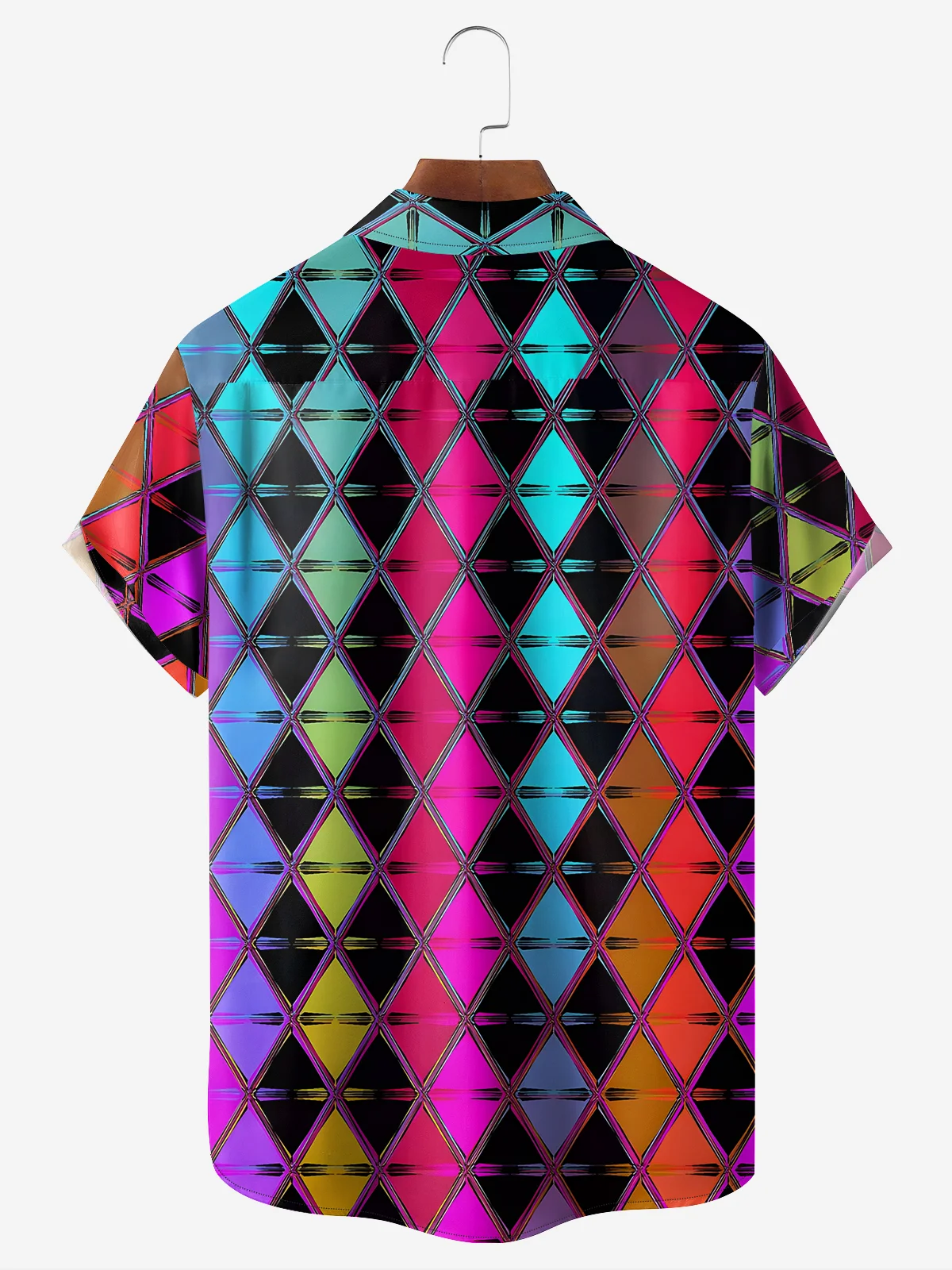 Hardaddy Diamond Geo Chest Pocket Short Sleeve Casual Shirt