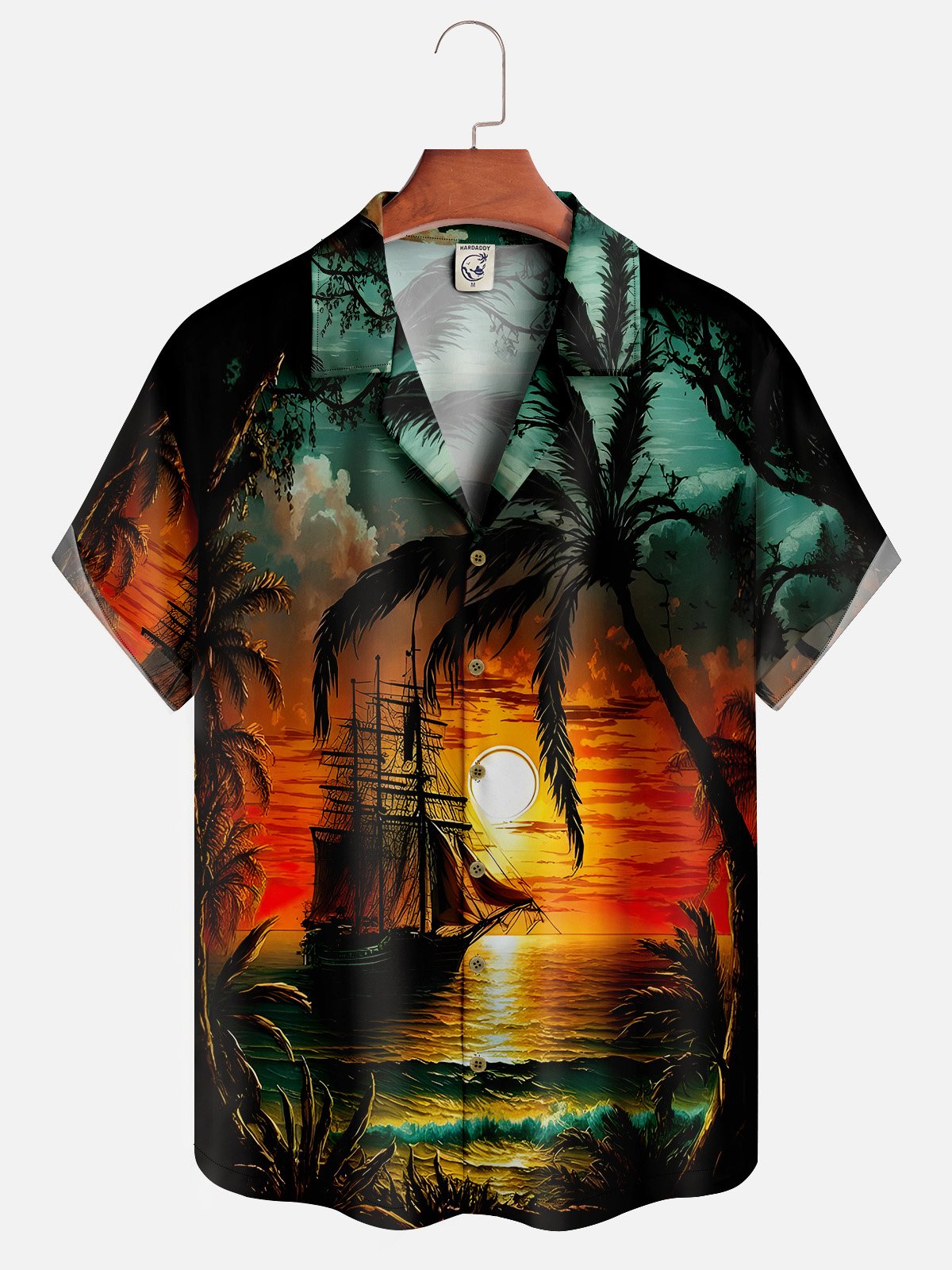 Hardaddy Coconut Tree Short Sleeve Hawaiian Shirt