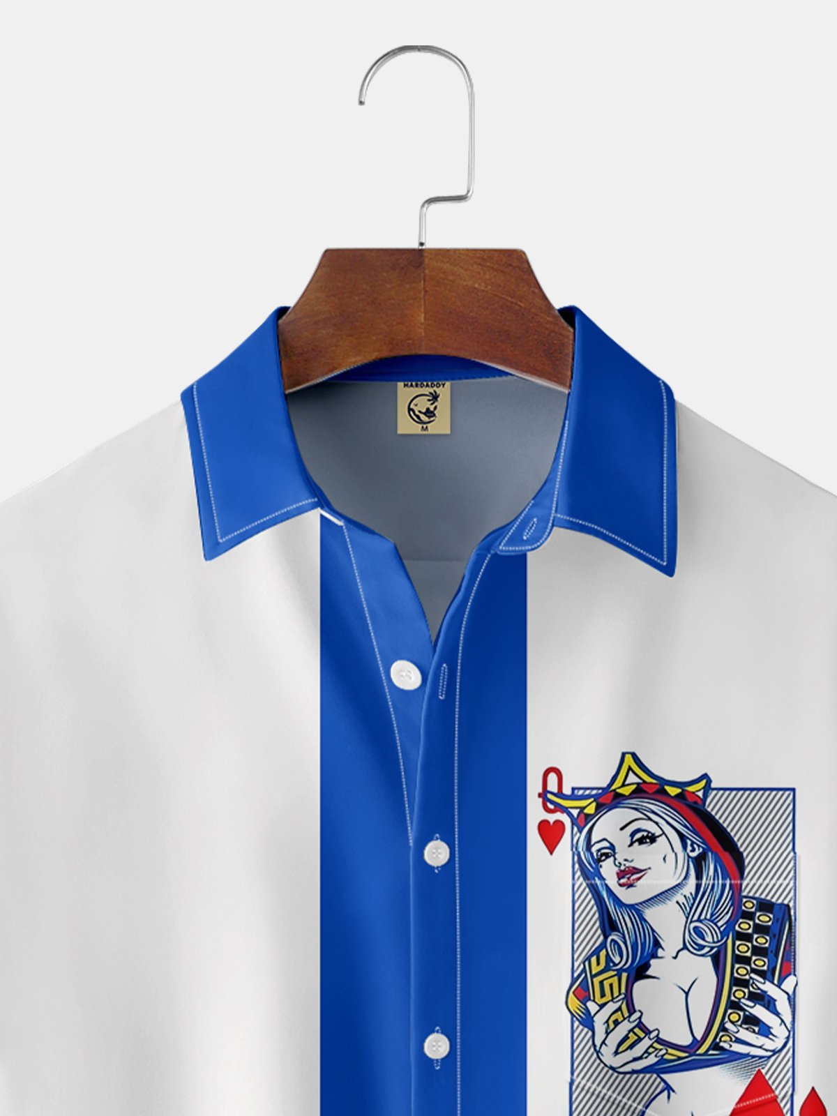 Hardaddy Poker Beauty Chest Pocket Short Sleeve Hawaiian Shirt