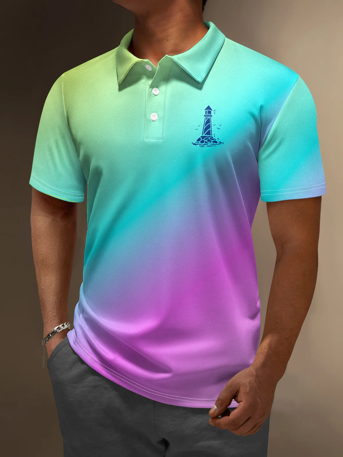 Hardaddy Moisture-wicking Ombre Beacon Golf Polo Shirt