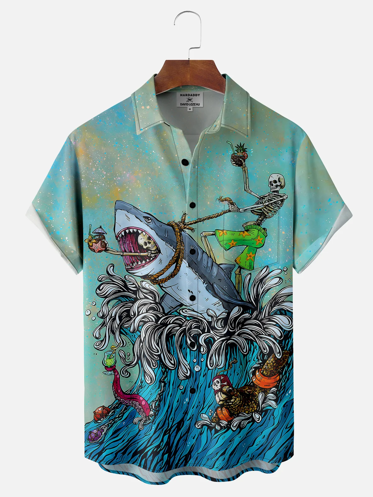 Great White Wave Shirt By David Lozeau