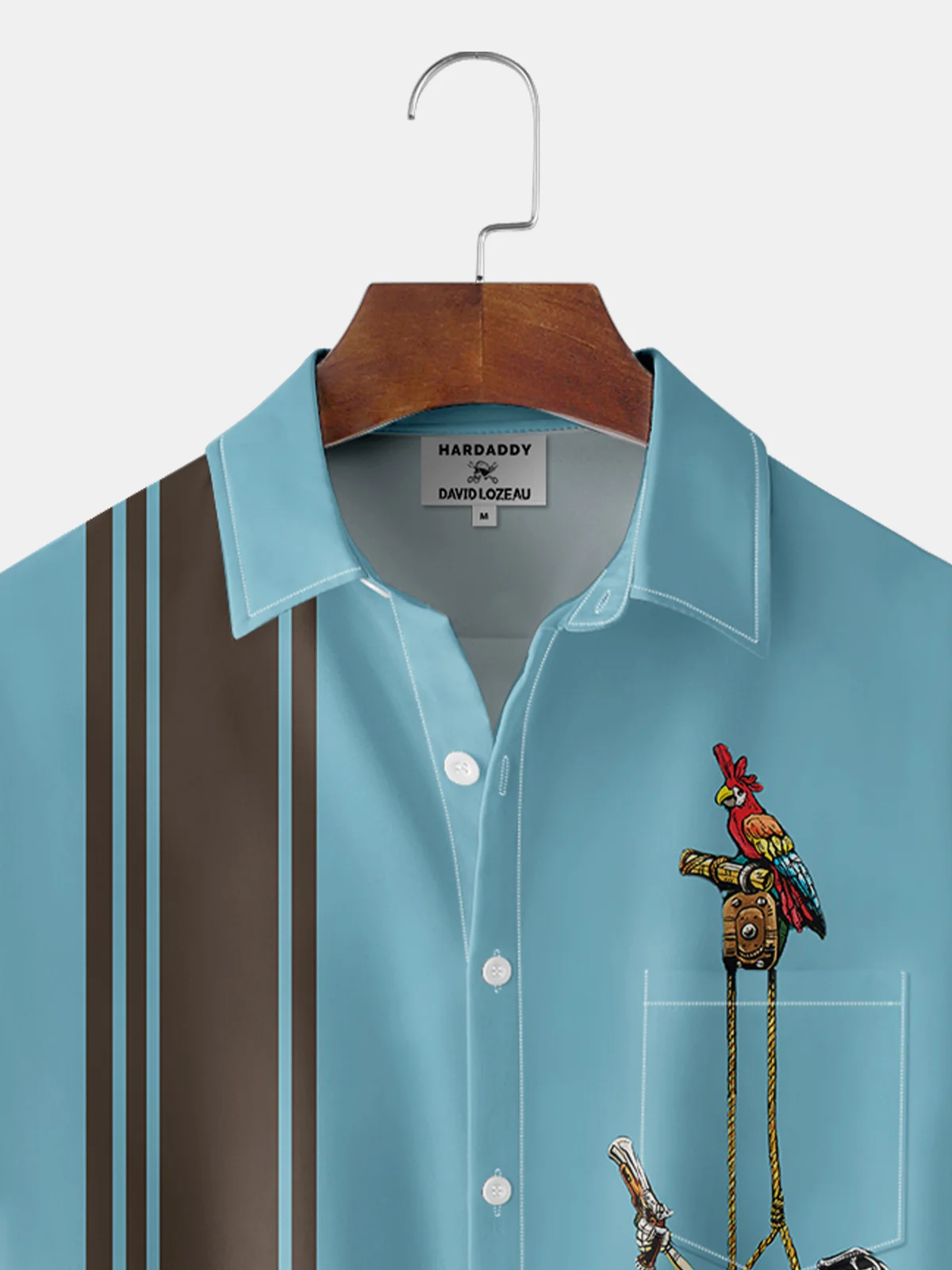 Mermaid Pirate Bowling Shirt By David Lozeau