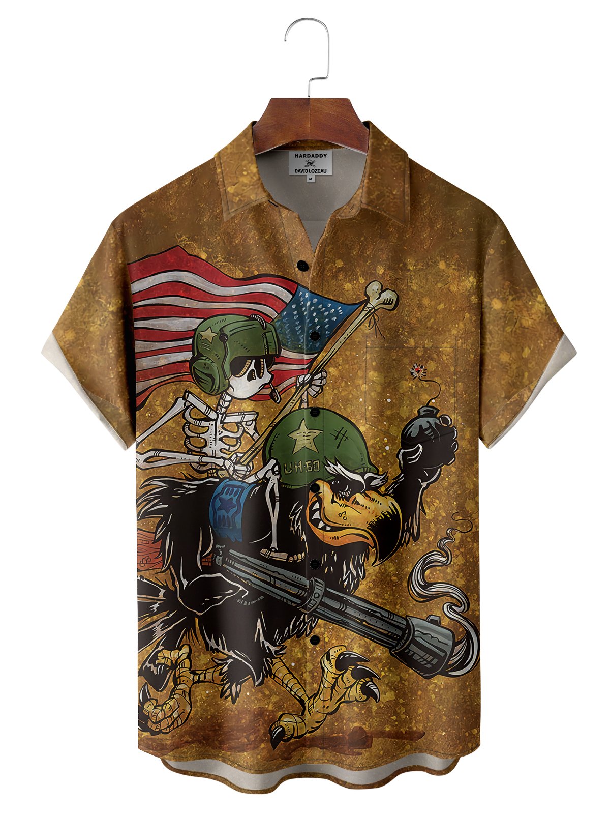Black Hawk Nose Art Shirt By David Lozeau