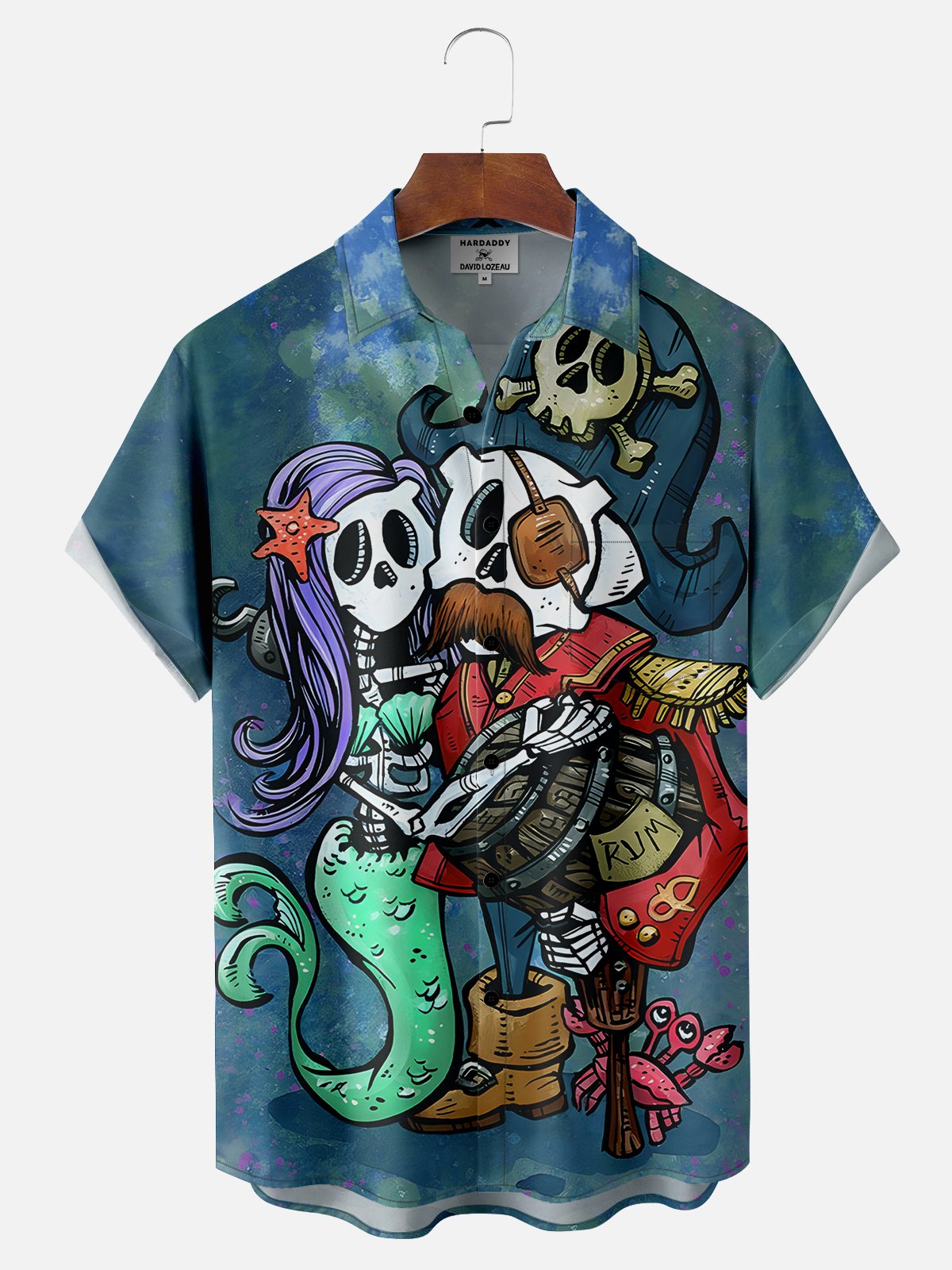 Captain And Teal Shirt By David Lozeau