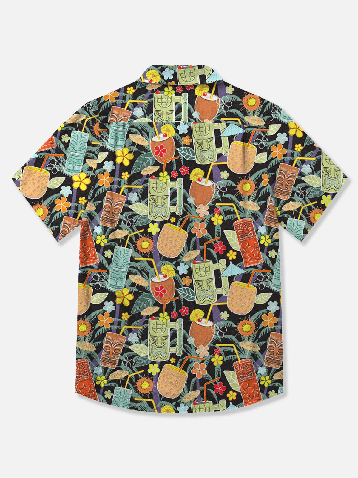 Hardaddy Cotton Hawaiian Tiki Tropical Oxford Shirt