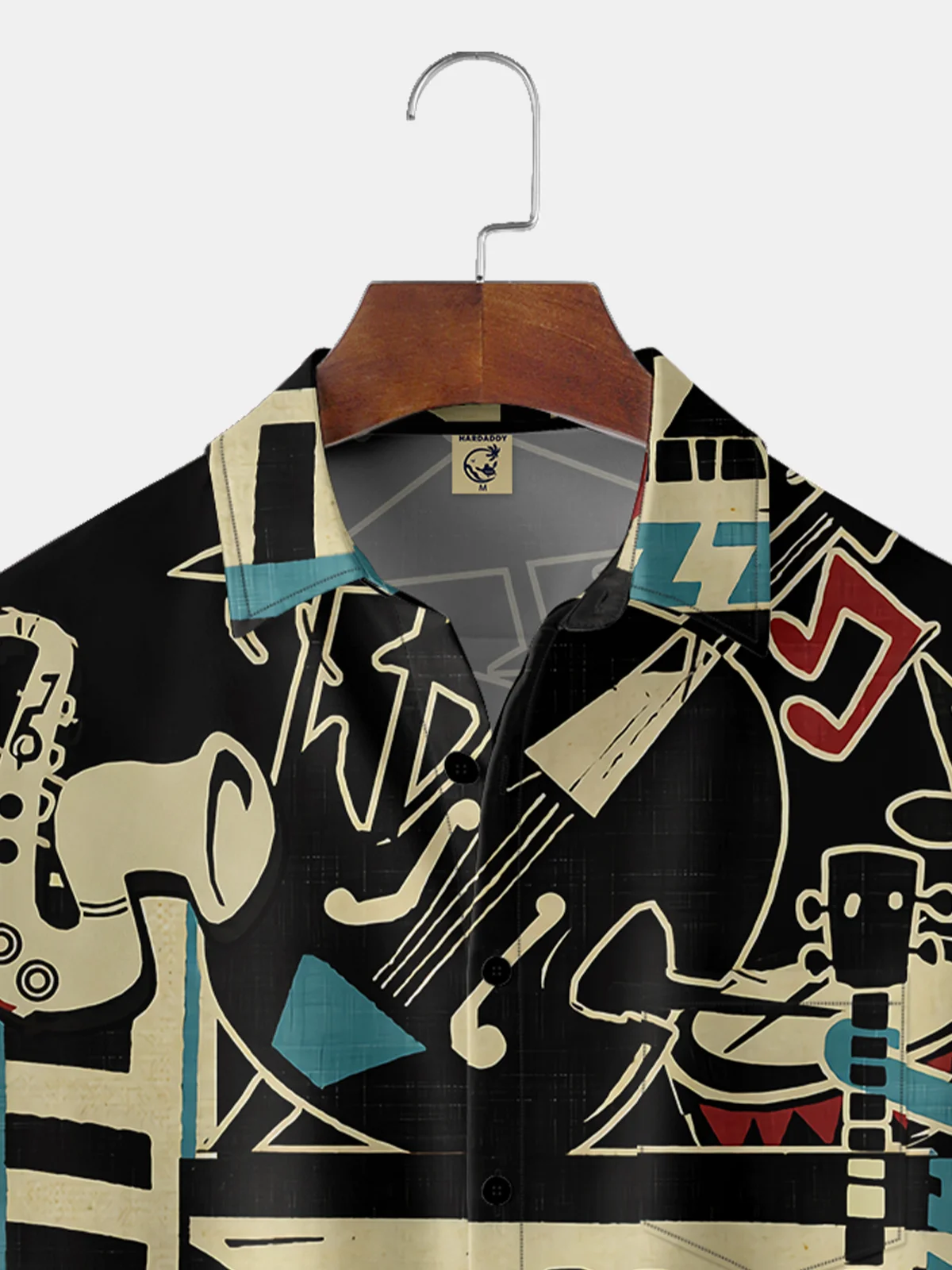 Hardaddy Breathable?Music?Jazz Chest?Pocket?Hawaiian?Shirt