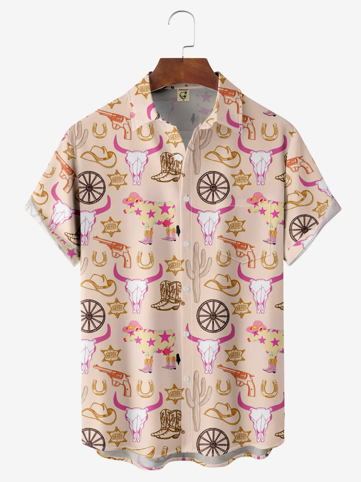 Vintage Cow Cactus Hawaiian Shirt By Andreea Dumuta