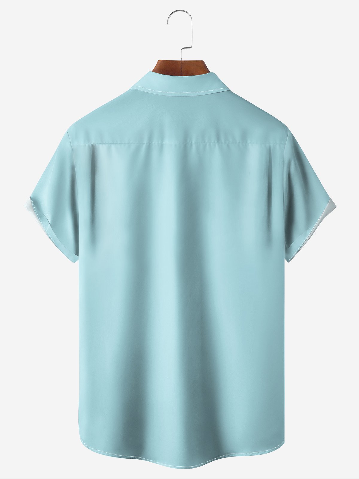 Hardaddy Moisture-wicking Geometric Chest Pocket Bowling Shirt