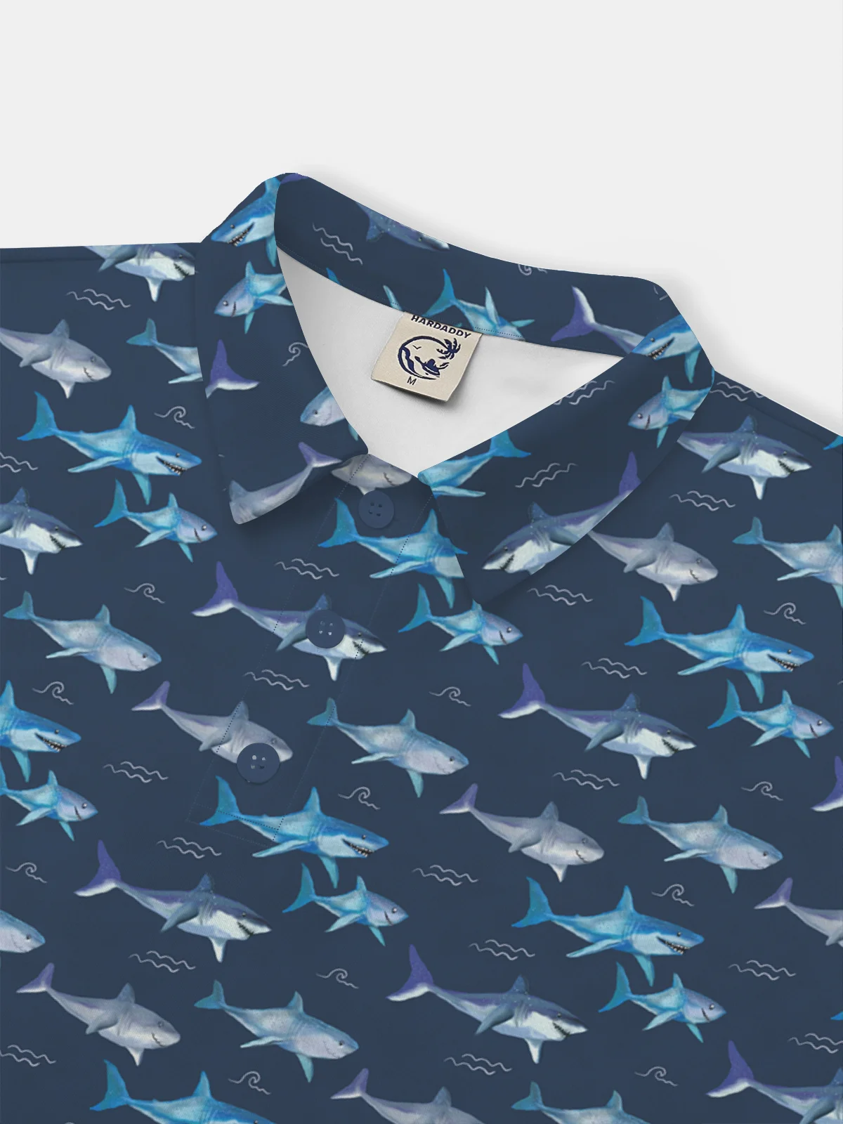Hardaddy Moisture-wicking Golf Polo Shark