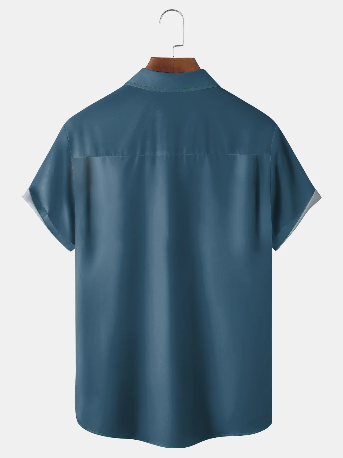 Hardaddy Gradient Coconut Tree Chest Pocket Short Sleeve Shirt