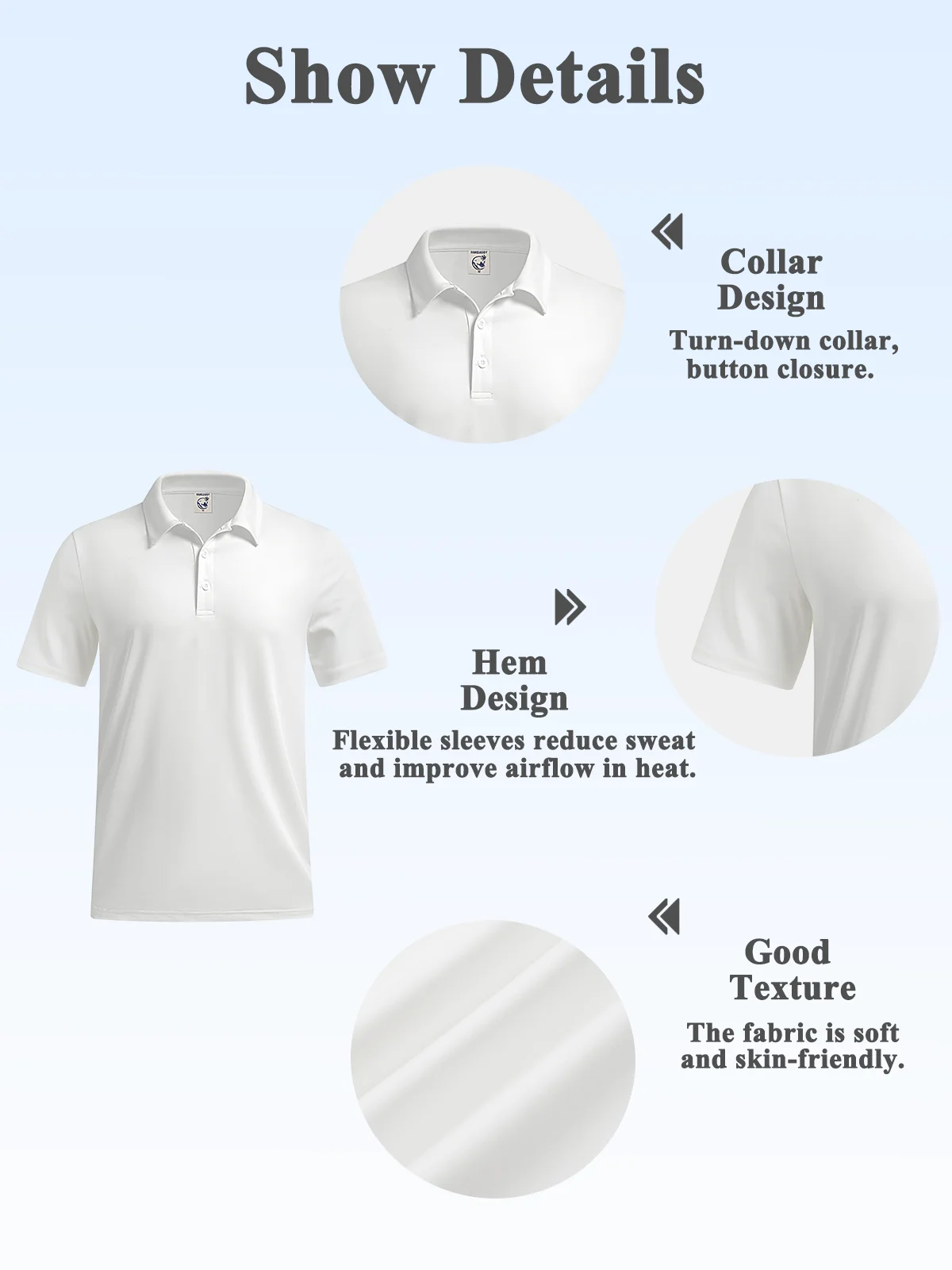 Moisture-wicking Golf Polo Tropical Plant Palm Leaf