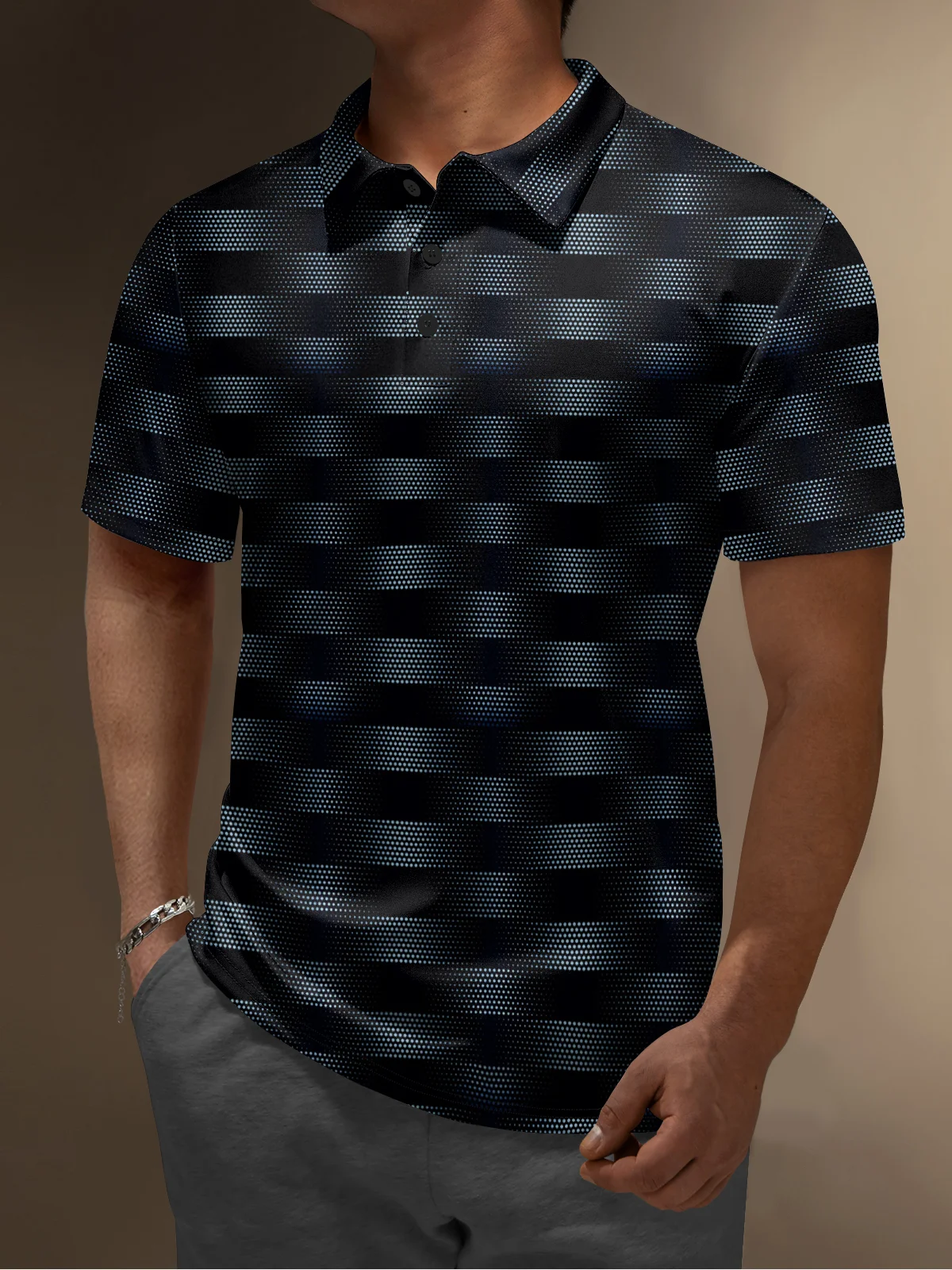 Hardaddy Moisture-wicking Golf Polo Gradient 3D Polka Dots