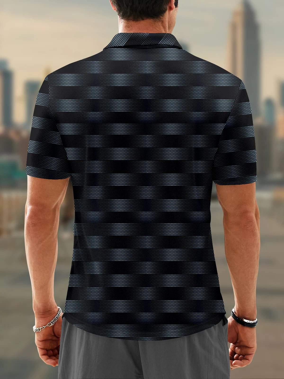 Hardaddy Moisture-wicking Golf Polo Gradient 3D Polka Dots