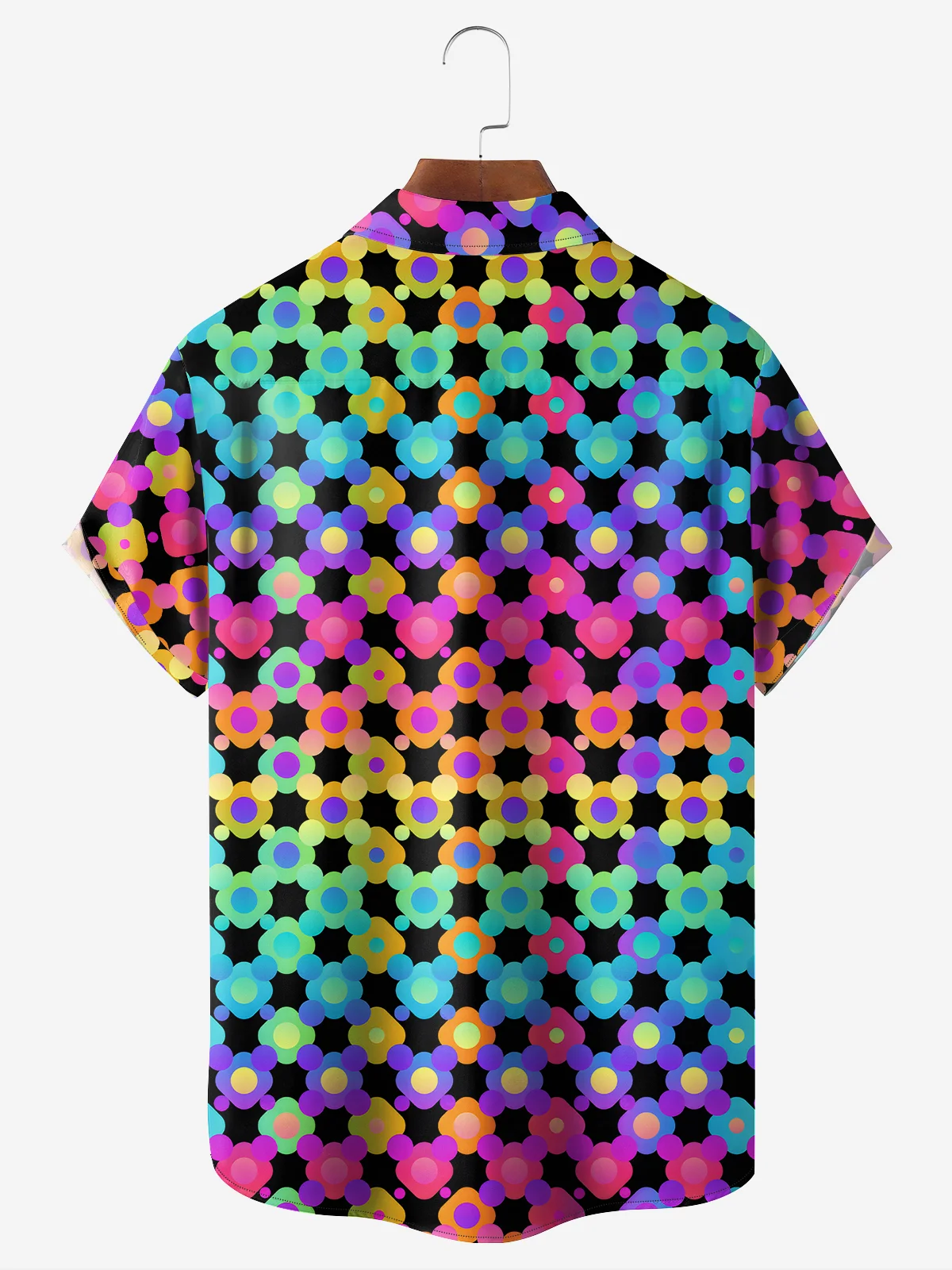 Moisture-Wicking Abstract Geometric Print Shirt