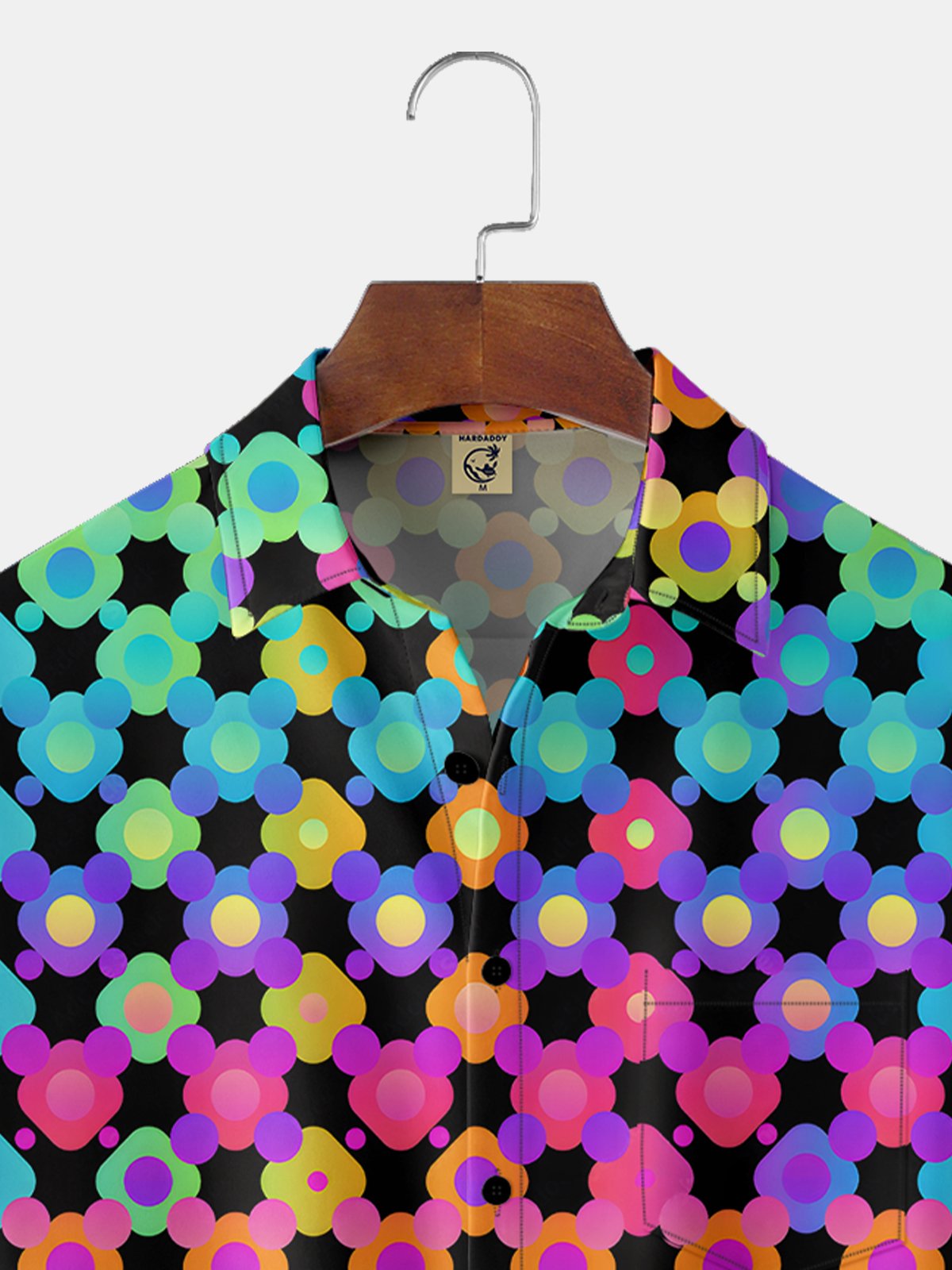 Moisture-Wicking Abstract Geometric Print Shirt