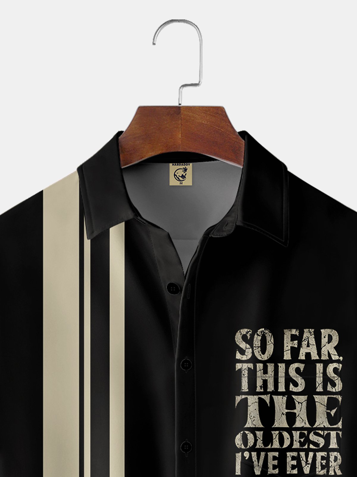 Hardaddy Moisture-wicking Funny Slogan Chest Pocket Bowling Shirt