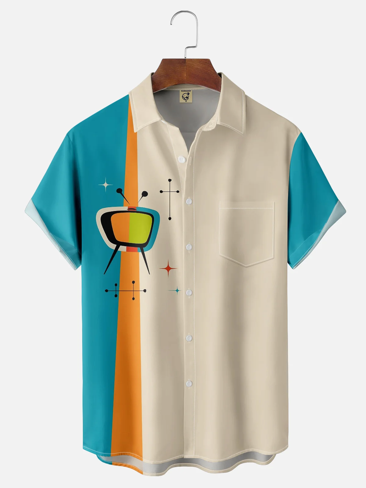 Hardaddy Moisture-Wicking Mid-Century Geometric Print Shirt