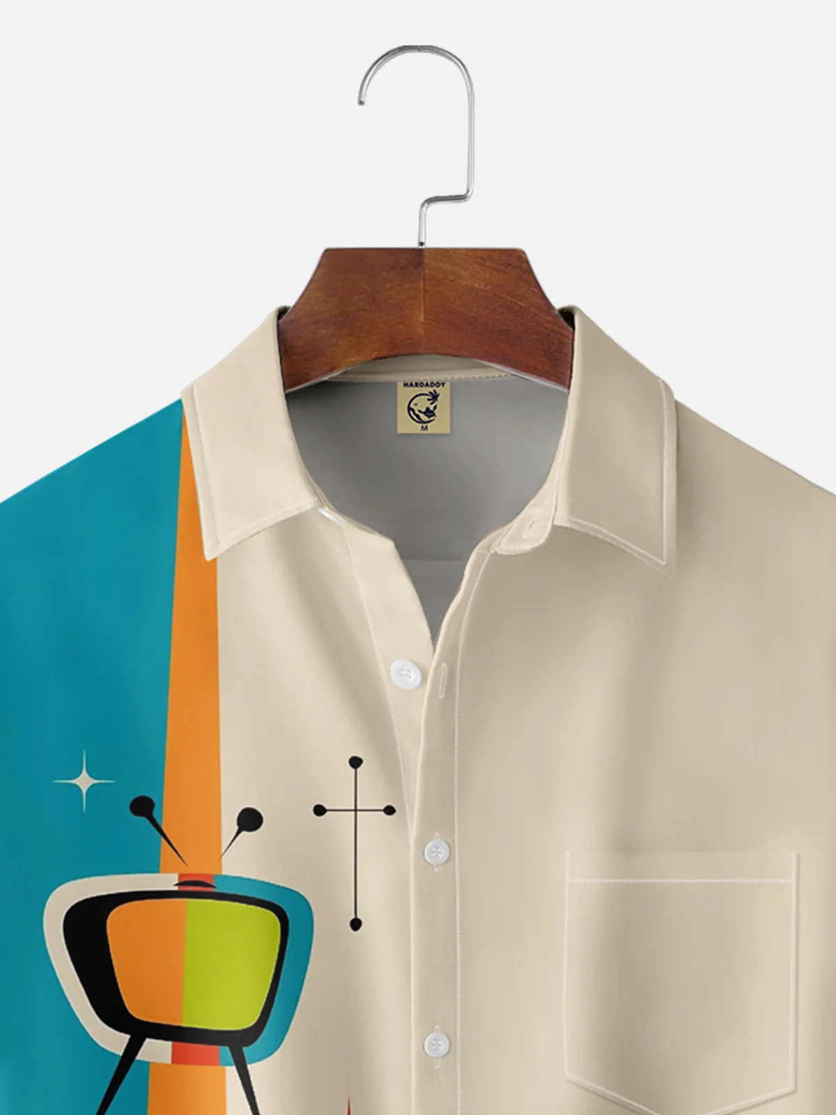 Hardaddy Moisture-Wicking Mid-Century Geometric Print Shirt