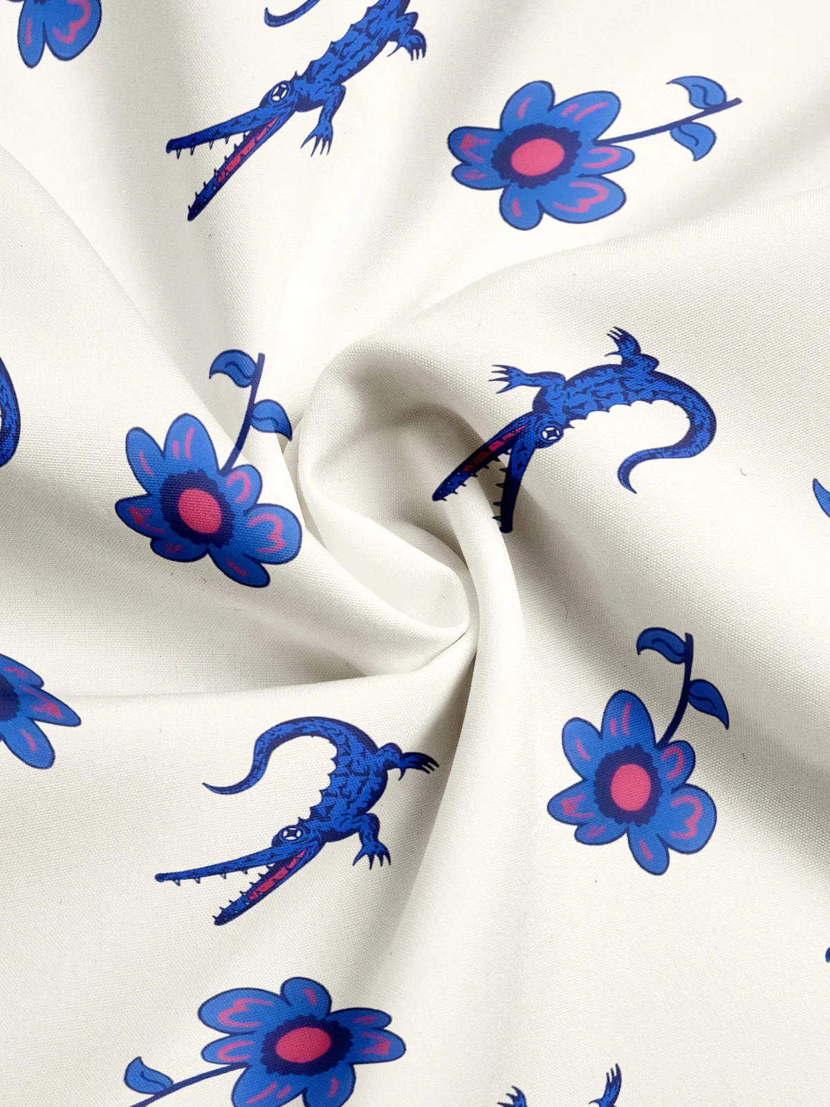 Hardaddy Light Blue White Lotus Alligator Dress Shirt 