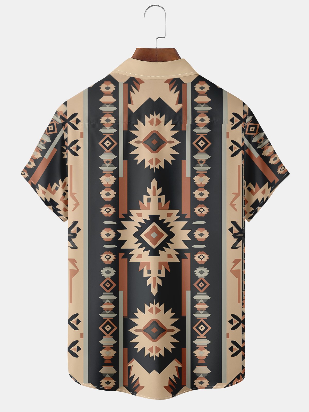 Men's Kentucky Derby Attire Moisture-wicking Western Cowboy Ethnic Chest Pocket Bowling Shirt