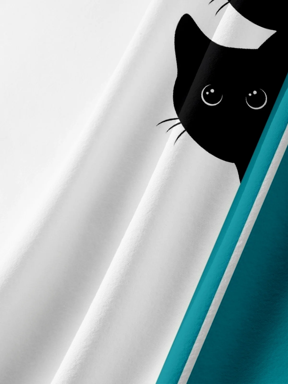 Moisture-wicking Breathable Halloween Black Cat Chest Pocket Bowling Shirt