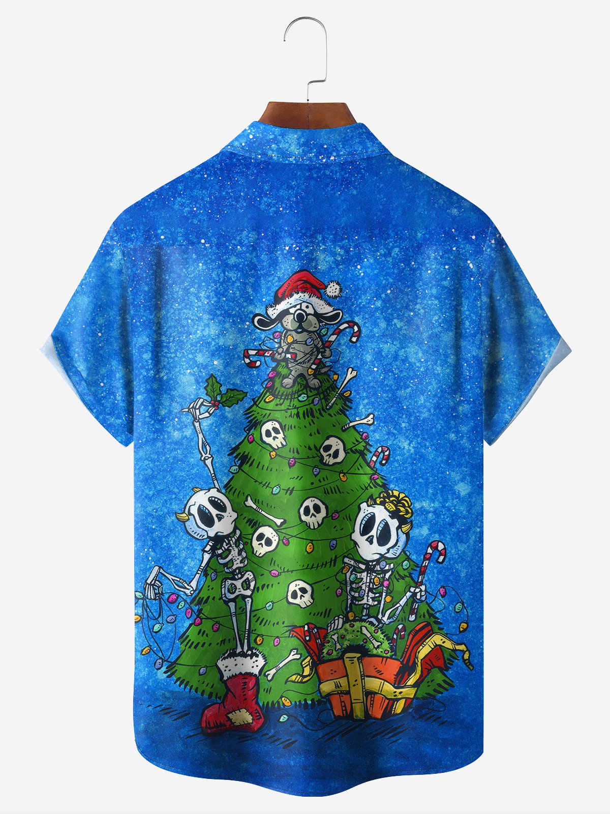 Moisture-wicking Christmas Tree Presents Hawaiian Shirt by David Lozeau