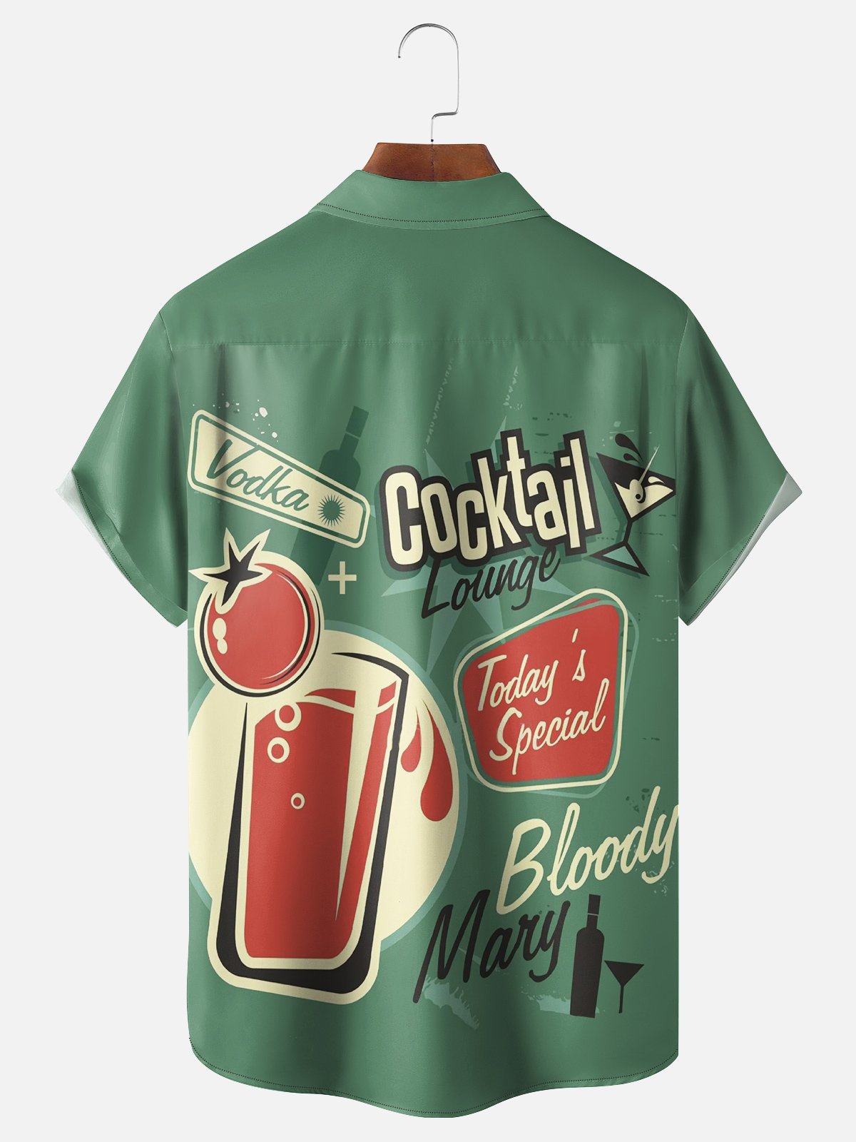 Hardaddy Cocktail Chest Pocket Short Sleeve Hawaiian Shirt
